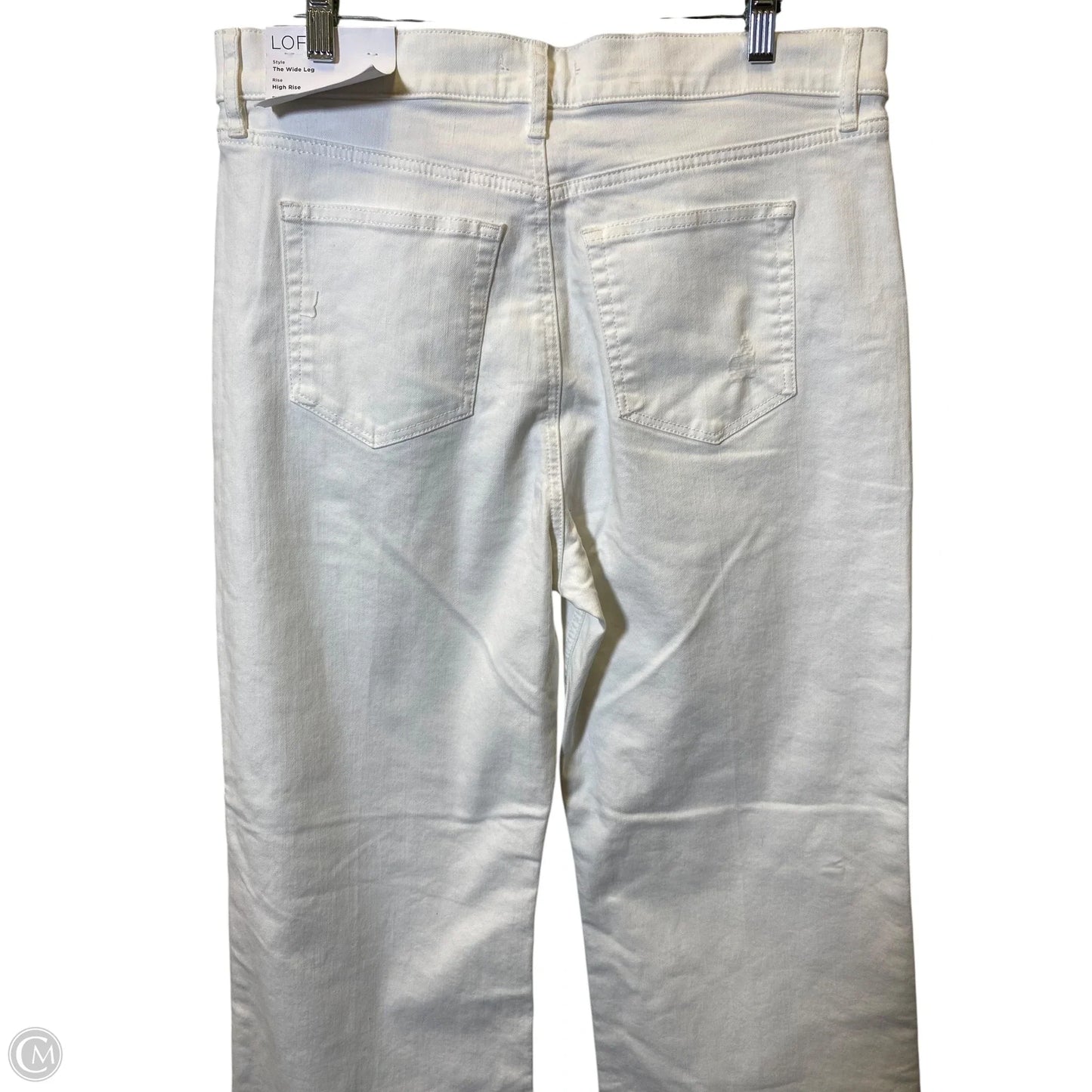 Jeans Wide Leg By Loft In White, Size: 10