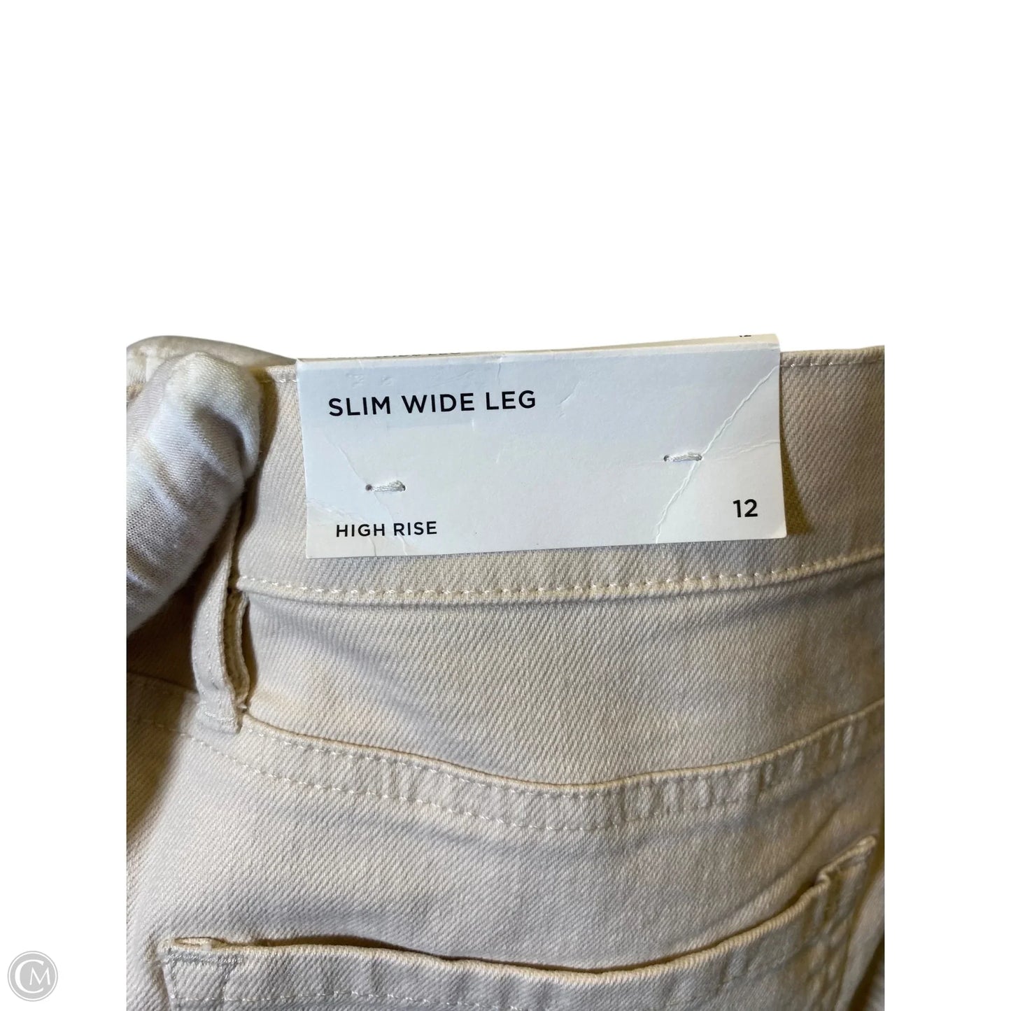 Jeans Wide Leg By Loft In Cream, Size: 12