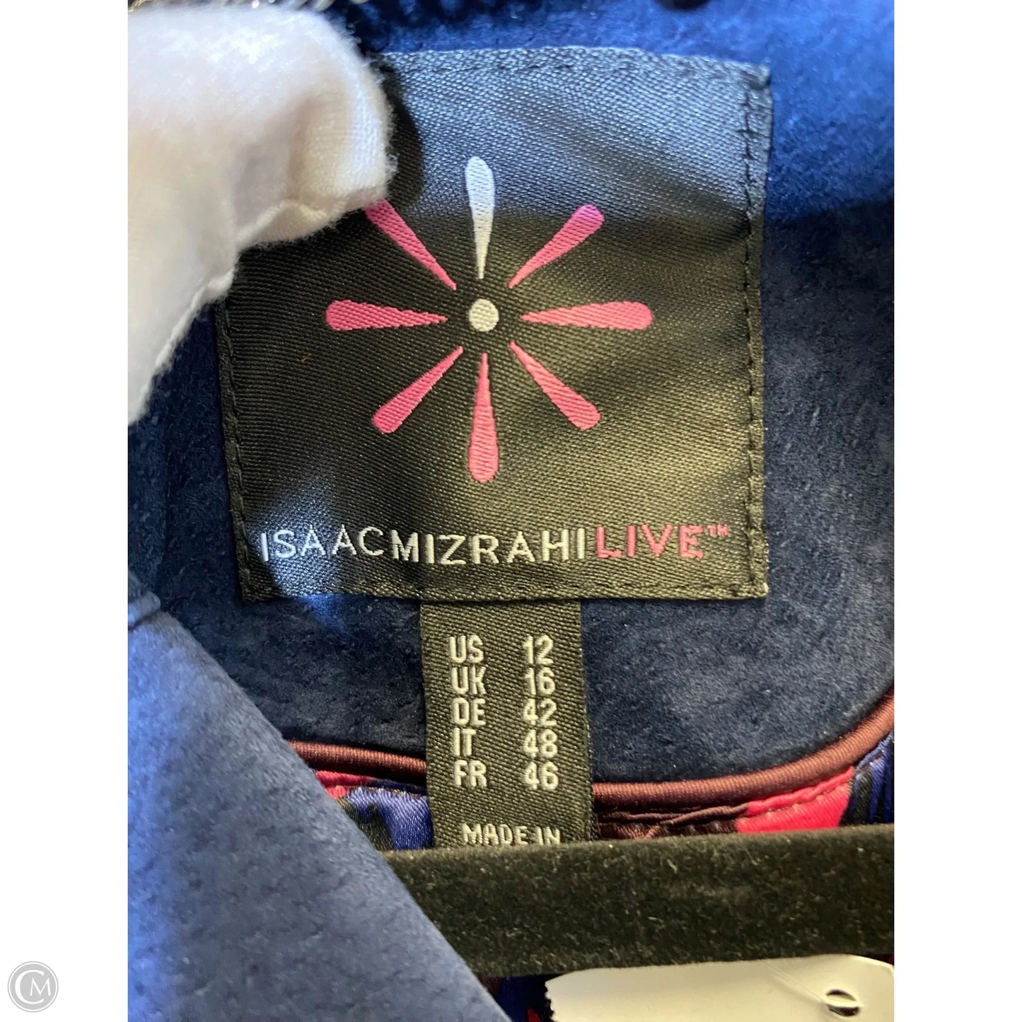 Jacket Moto By Isaac Mizrahi Live Qvc In Navy, Size: 12