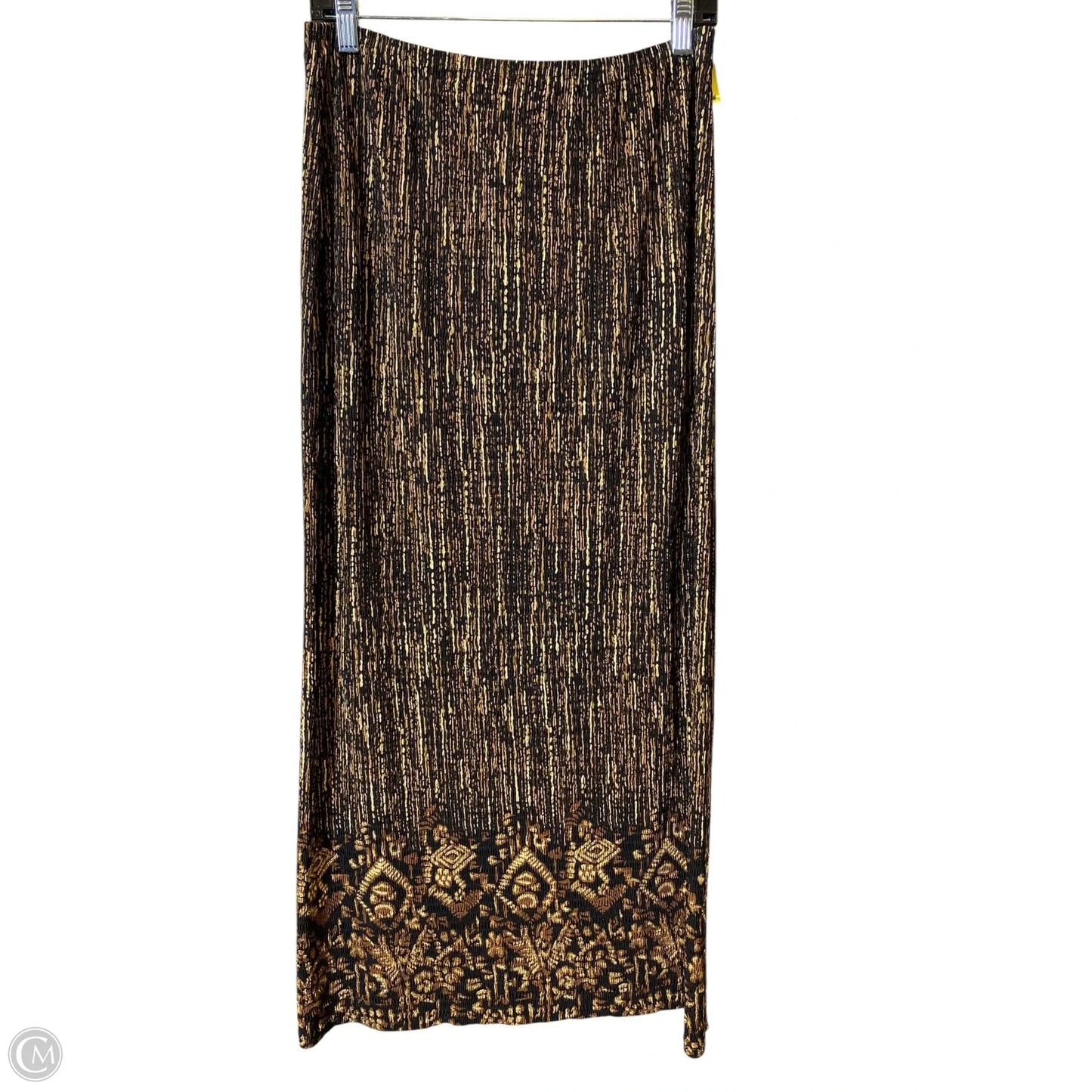 Skirt Set 2pc By Clothes Mentor In Black & Gold, Size: M