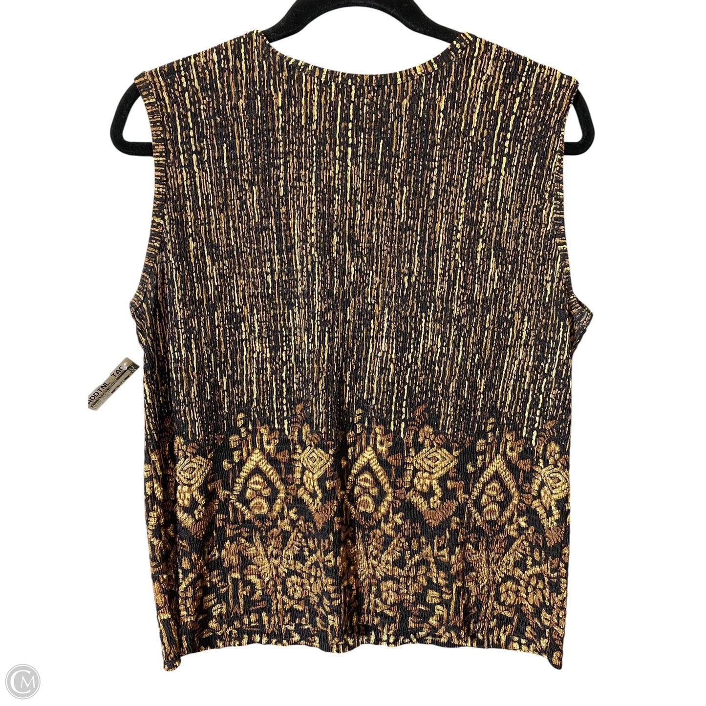 Skirt Set 2pc By Clothes Mentor In Black & Gold, Size: M
