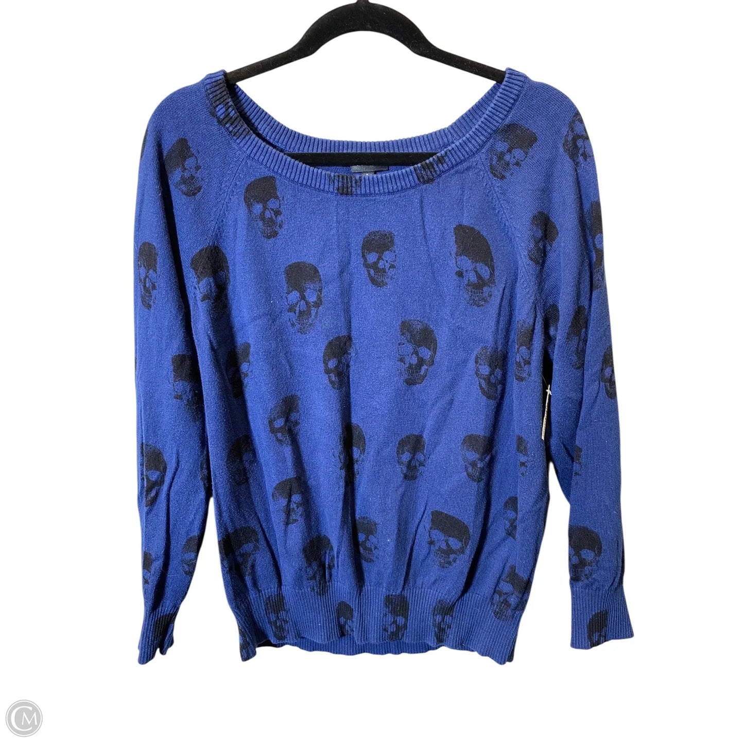 Sweater By Torrid In Black & Blue, Size: 1x