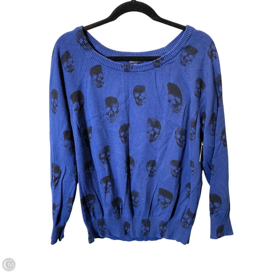 Sweater By Torrid In Black & Blue, Size: 1x