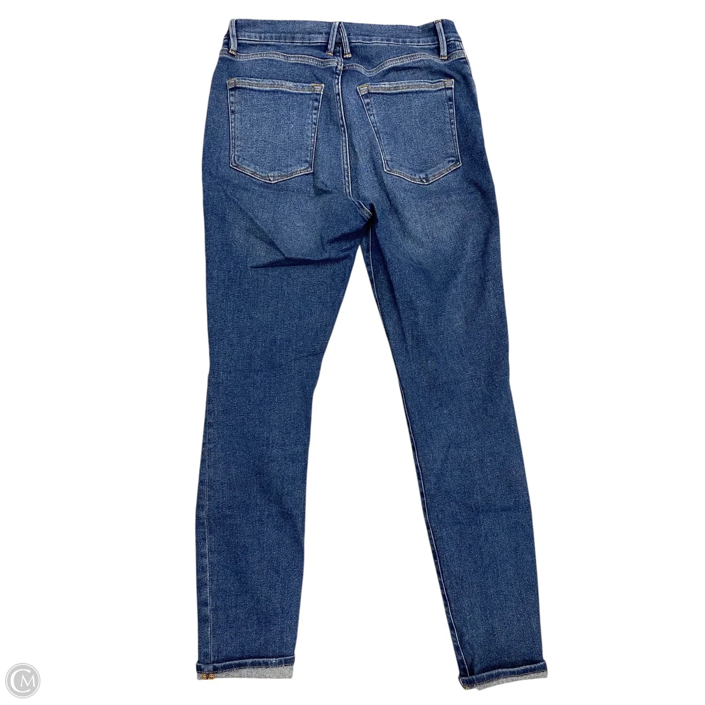 Jeans Skinny By Good American In Blue Denim, Size: 8