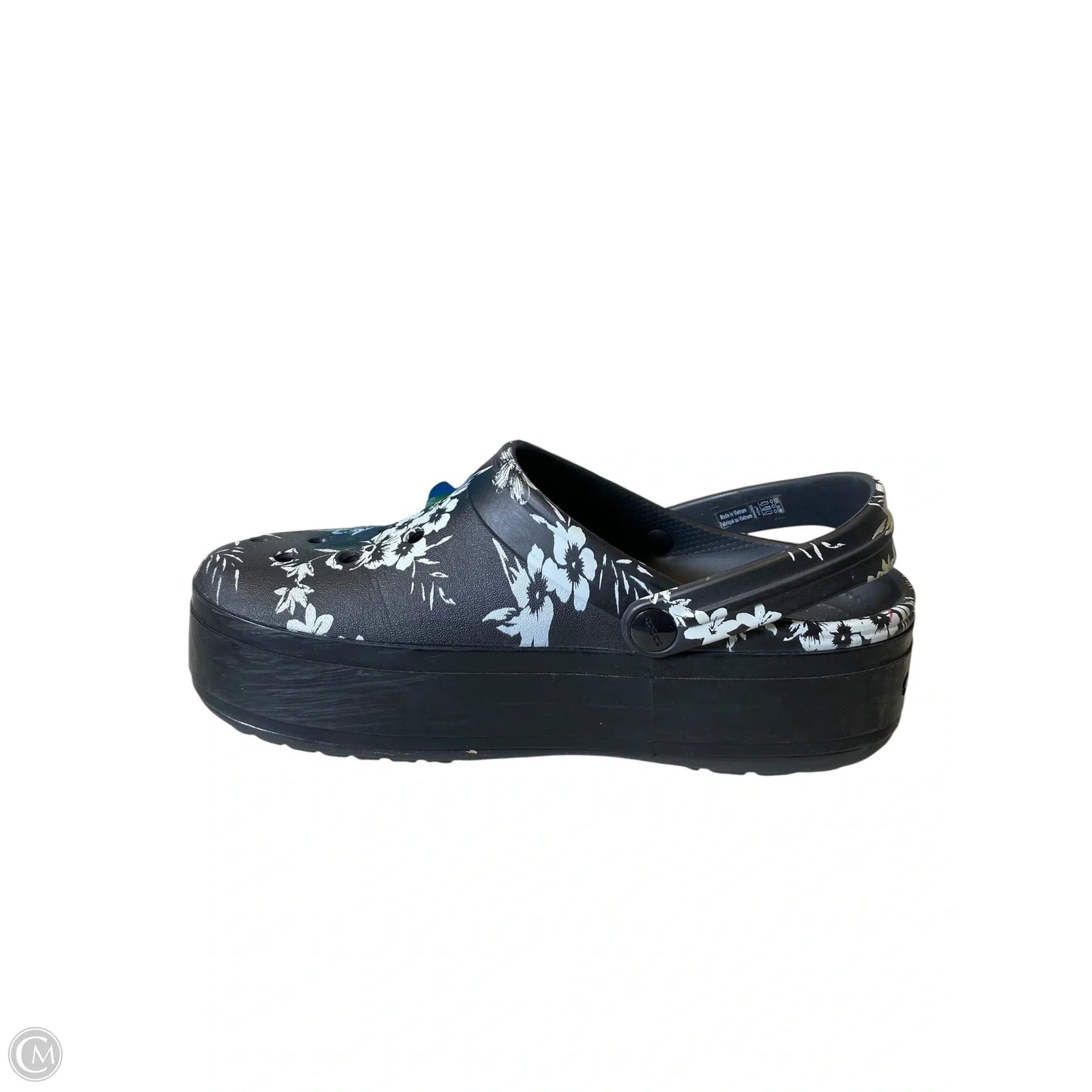 Sandals Heels Platform By Crocs In Multi-colored, Size: 7