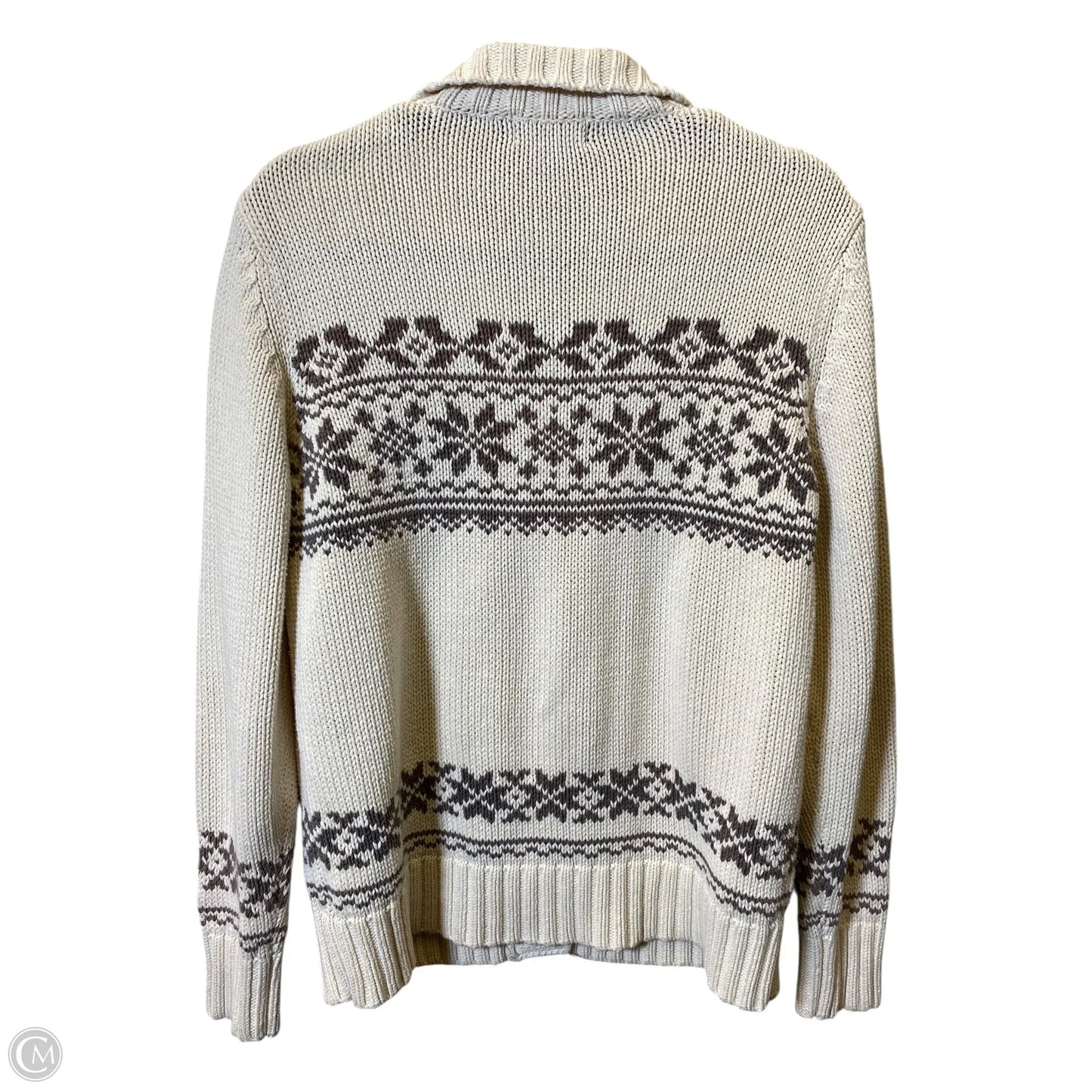 Sweater By Eddie Bauer In Cream, Size: L