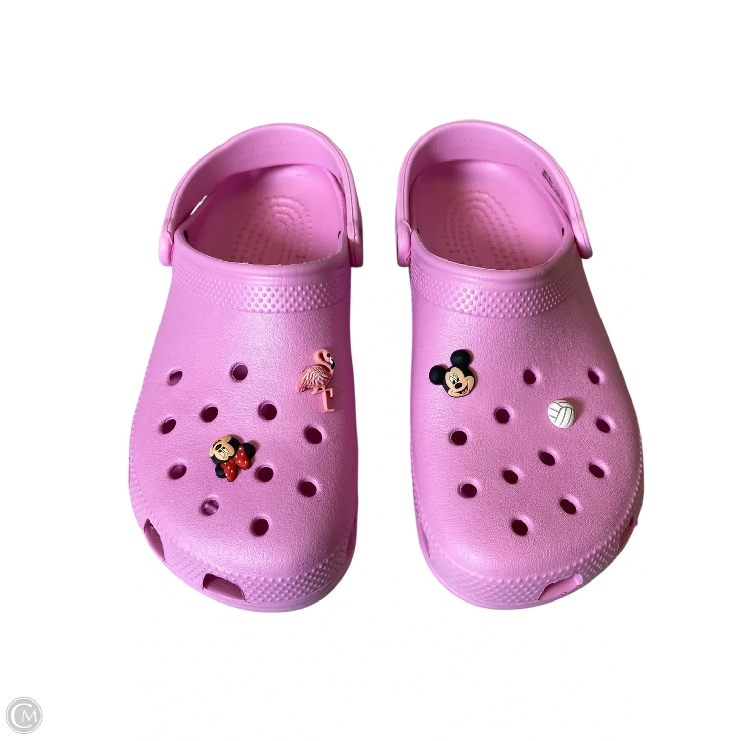 Sandals Flats By Crocs In Pink, Size: 10