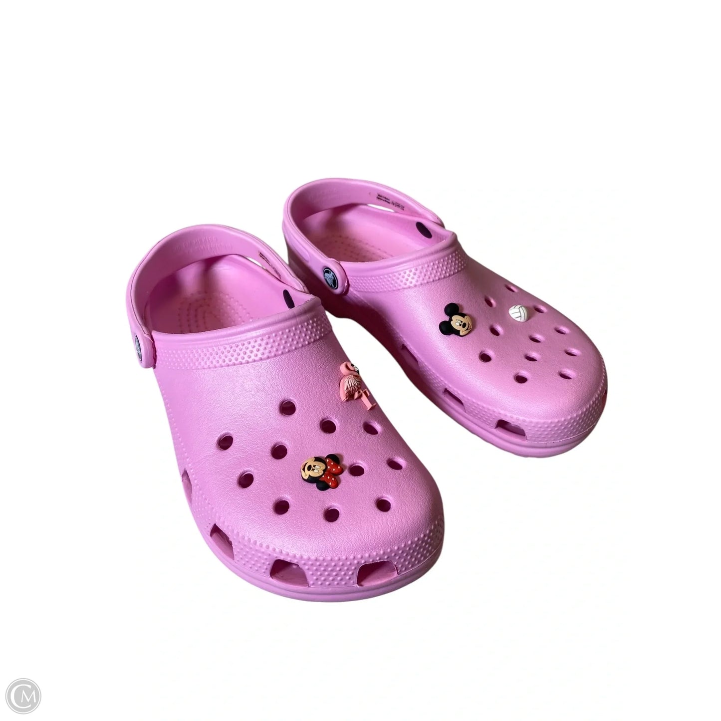 Sandals Flats By Crocs In Pink, Size: 10
