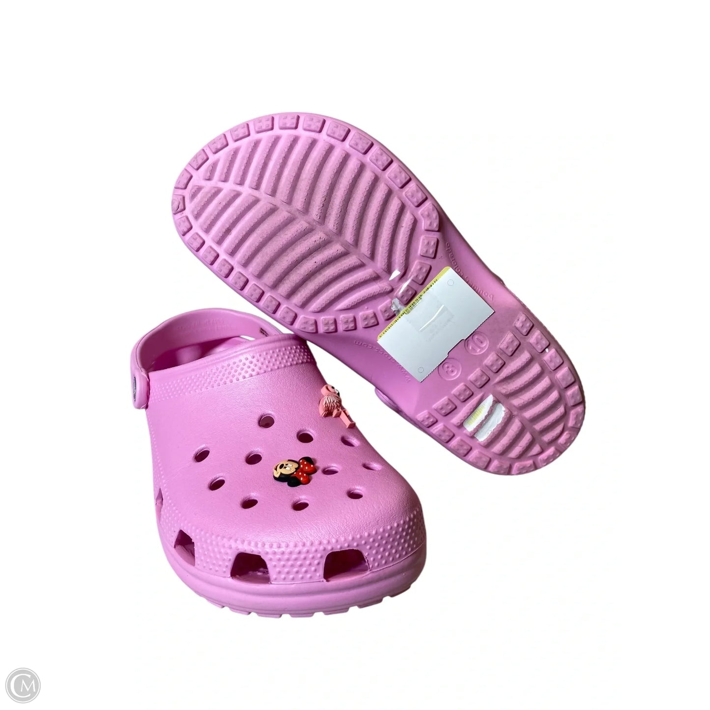 Sandals Flats By Crocs In Pink, Size: 10