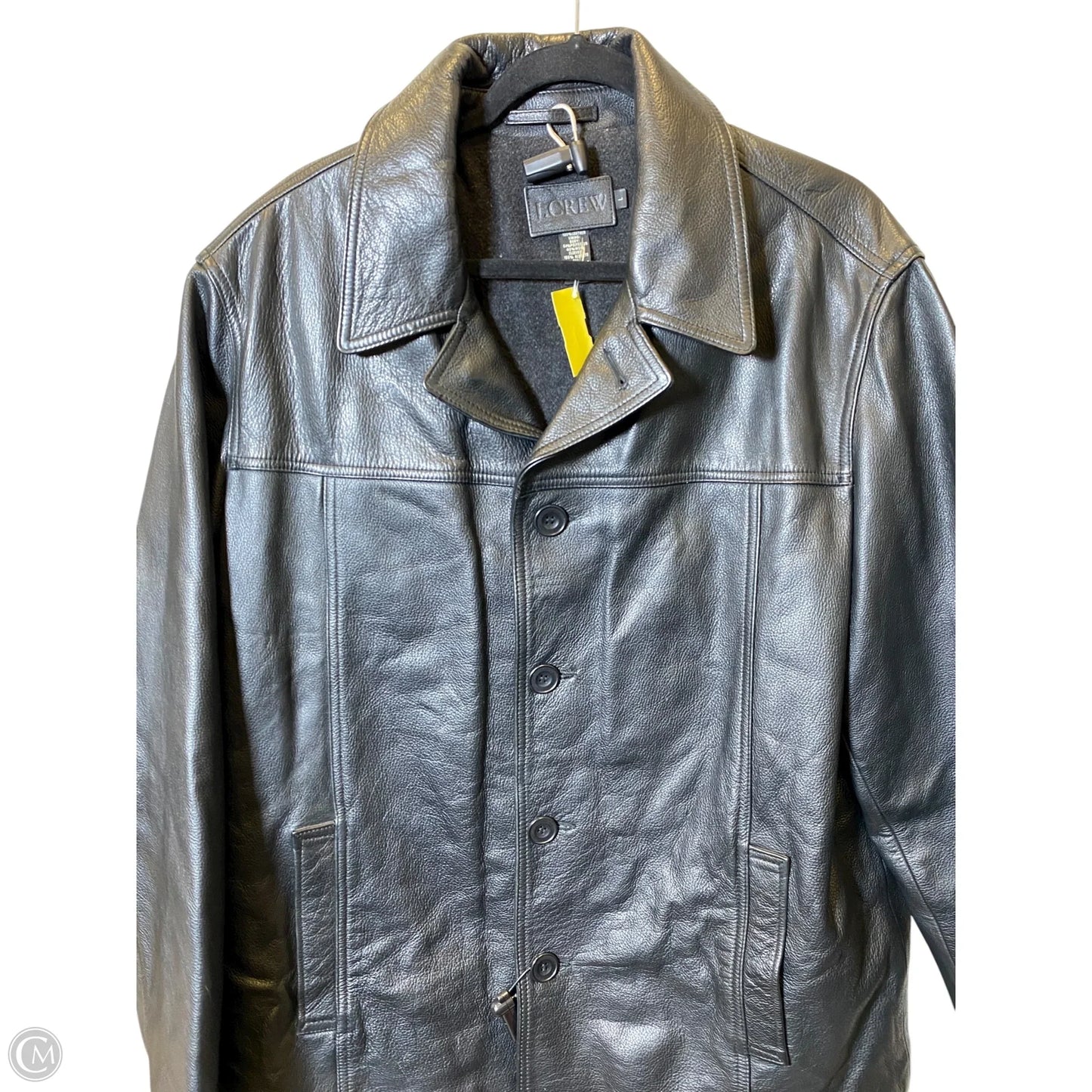 Coat Leather By J. Crew In Black, Size: L