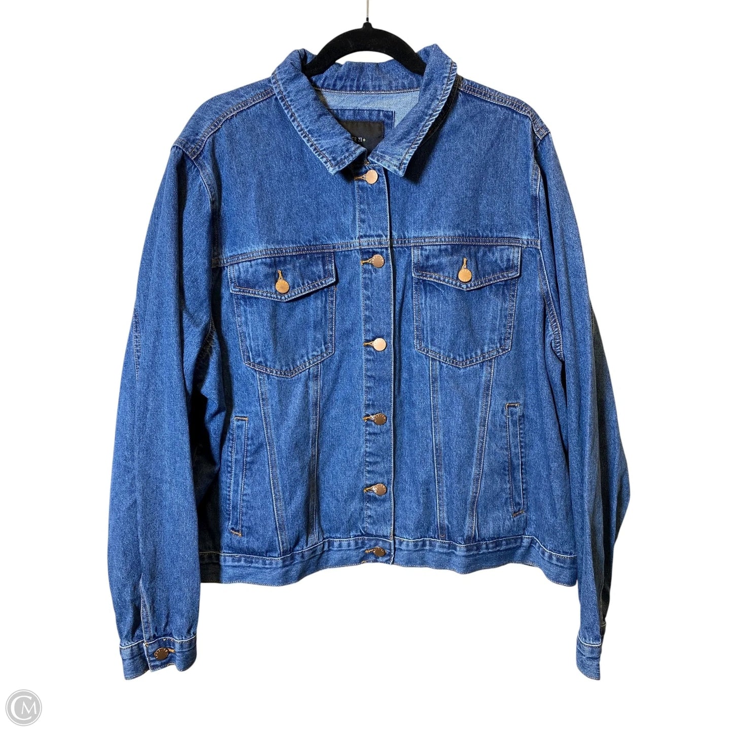 Jacket Denim By Forever 21 In Blue Denim, Size: 3x