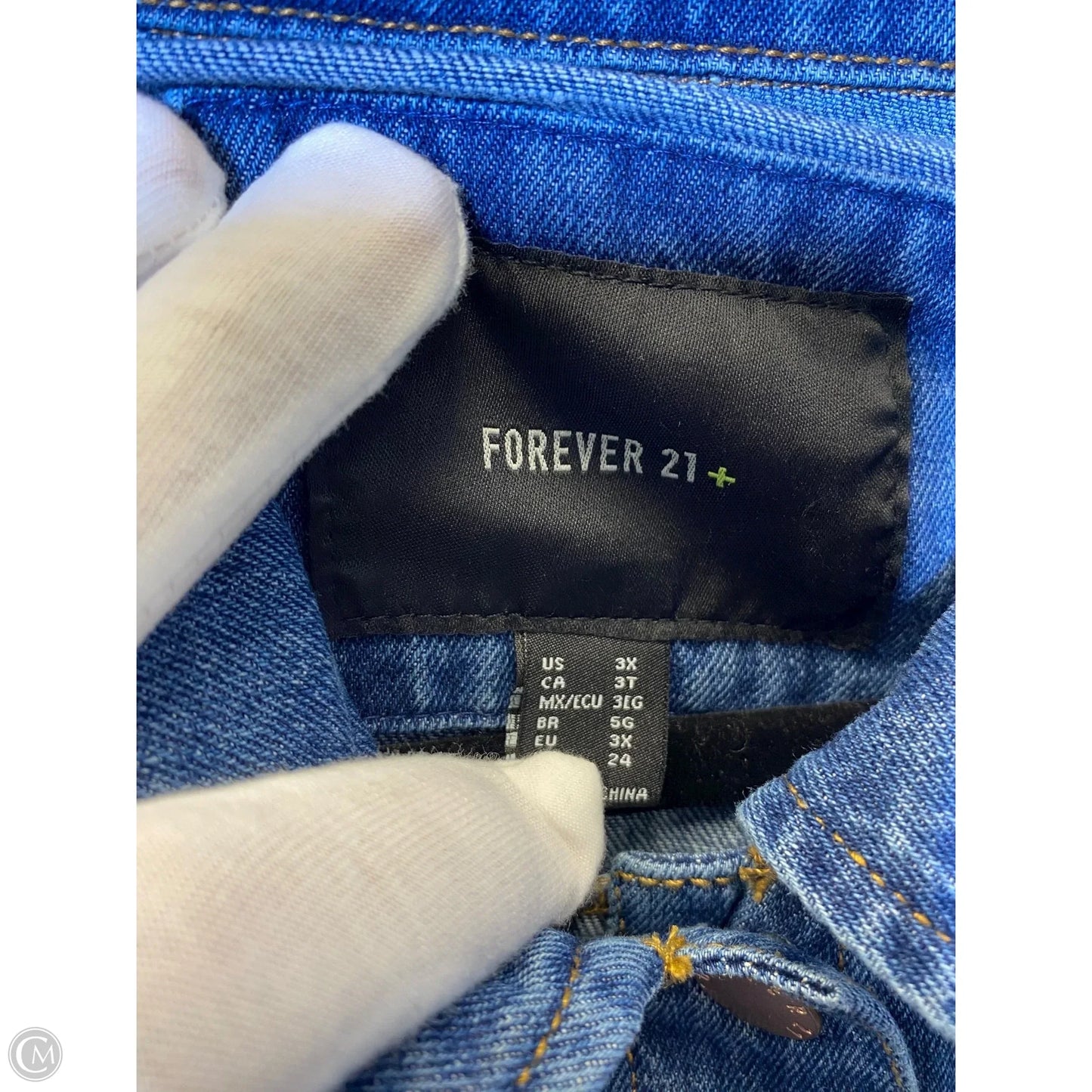 Jacket Denim By Forever 21 In Blue Denim, Size: 3x