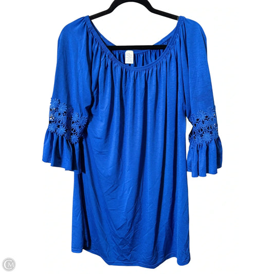 Dress Casual Short By Winwin In Blue, Size: Xl