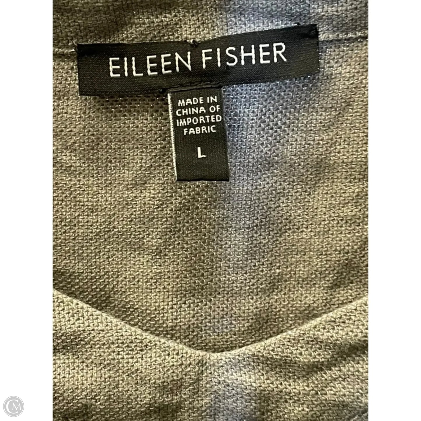 Dress Casual Midi By Eileen Fisher In Silver, Size: L