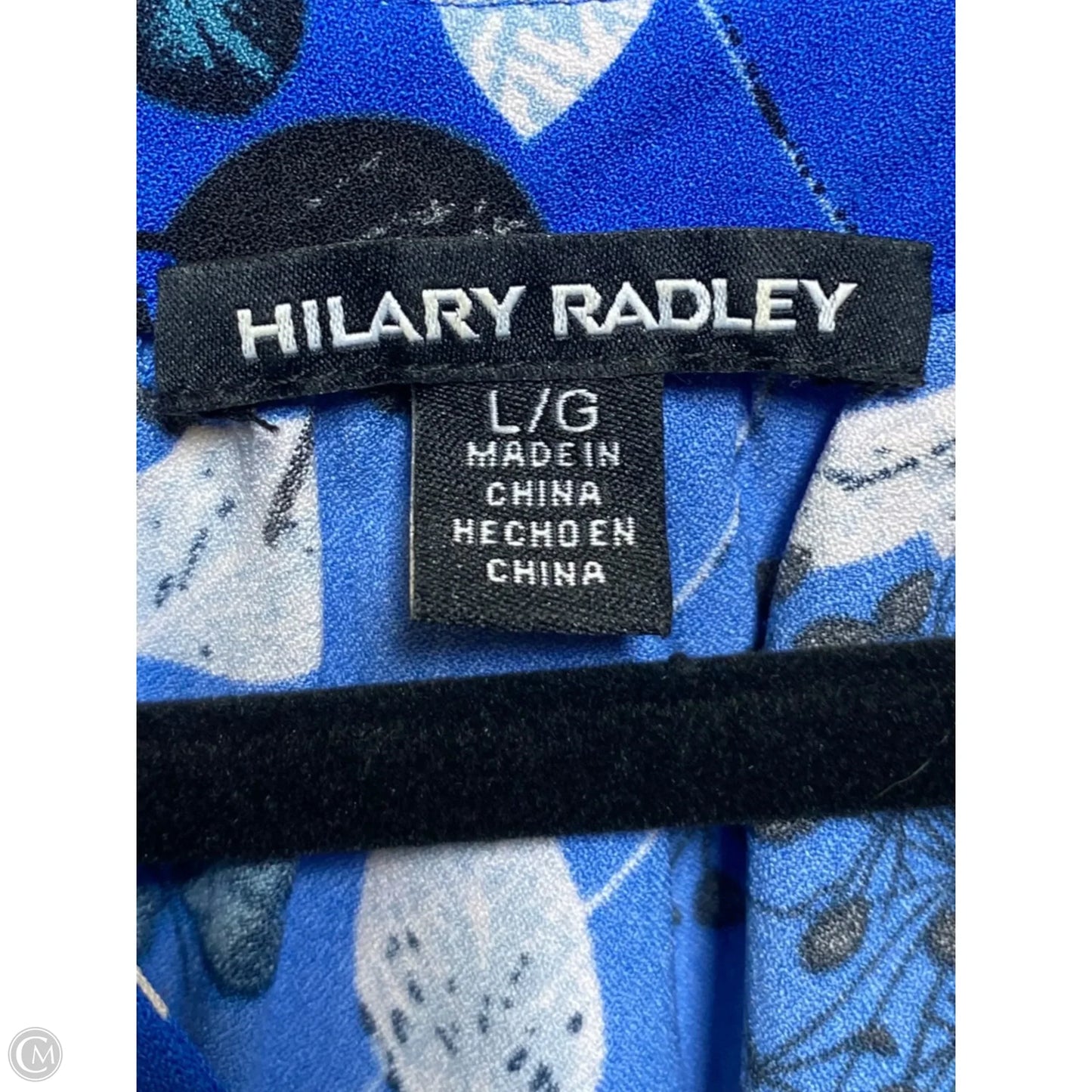 Top Short Sleeve By Hilary Radley In Blue, Size: L