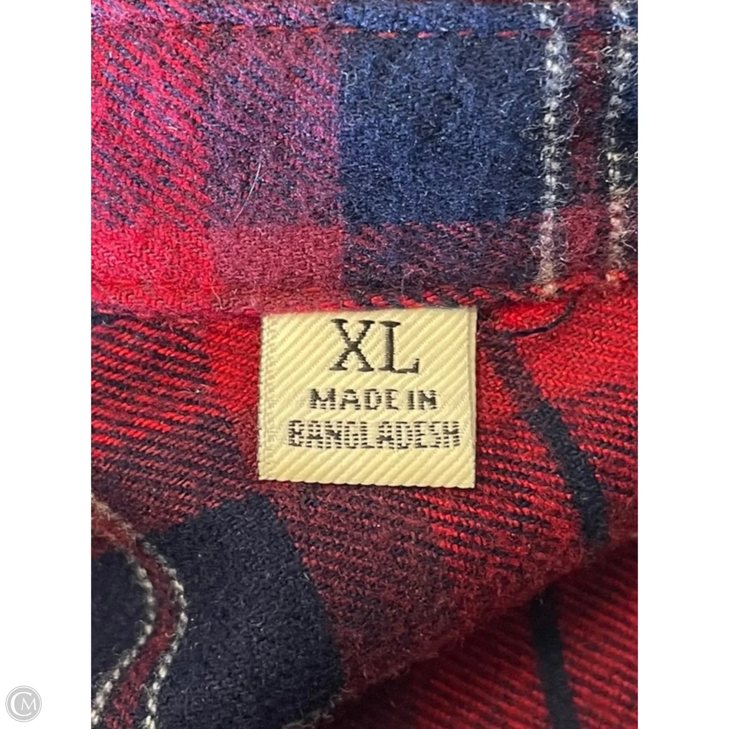 Top Long Sleeve By Jachs Girlfirend In Plaid Pattern, Size: Xl