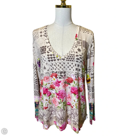 Top Long Sleeve Designer By Johnny Was In Multi-colored, Size: S