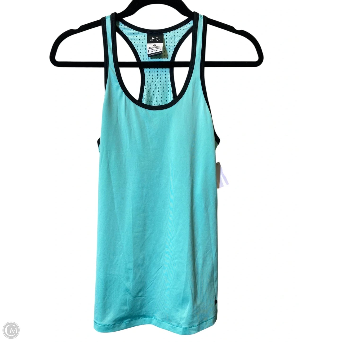 Athletic Tank Top By Nike In Aqua, Size: M
