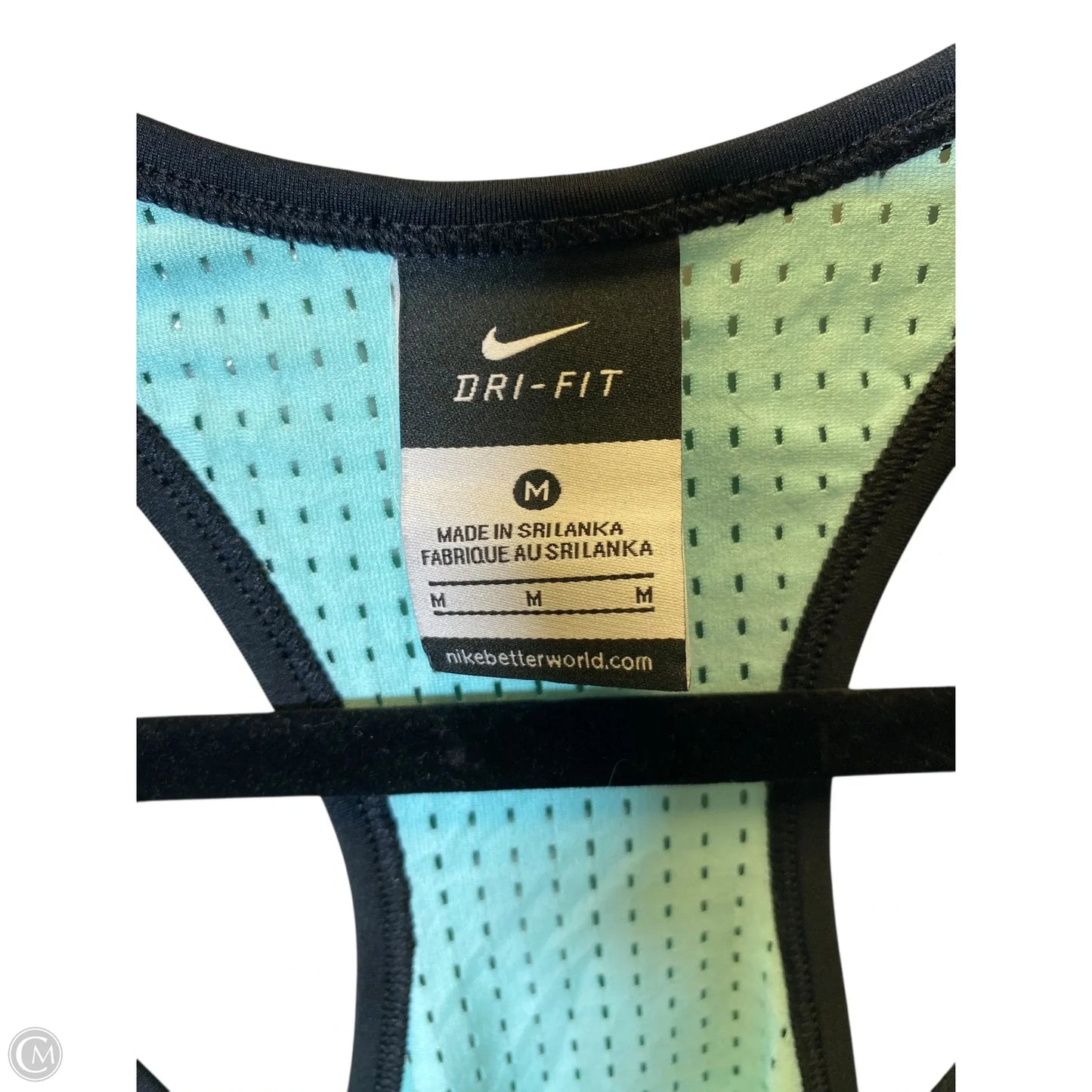 Athletic Tank Top By Nike In Aqua, Size: M