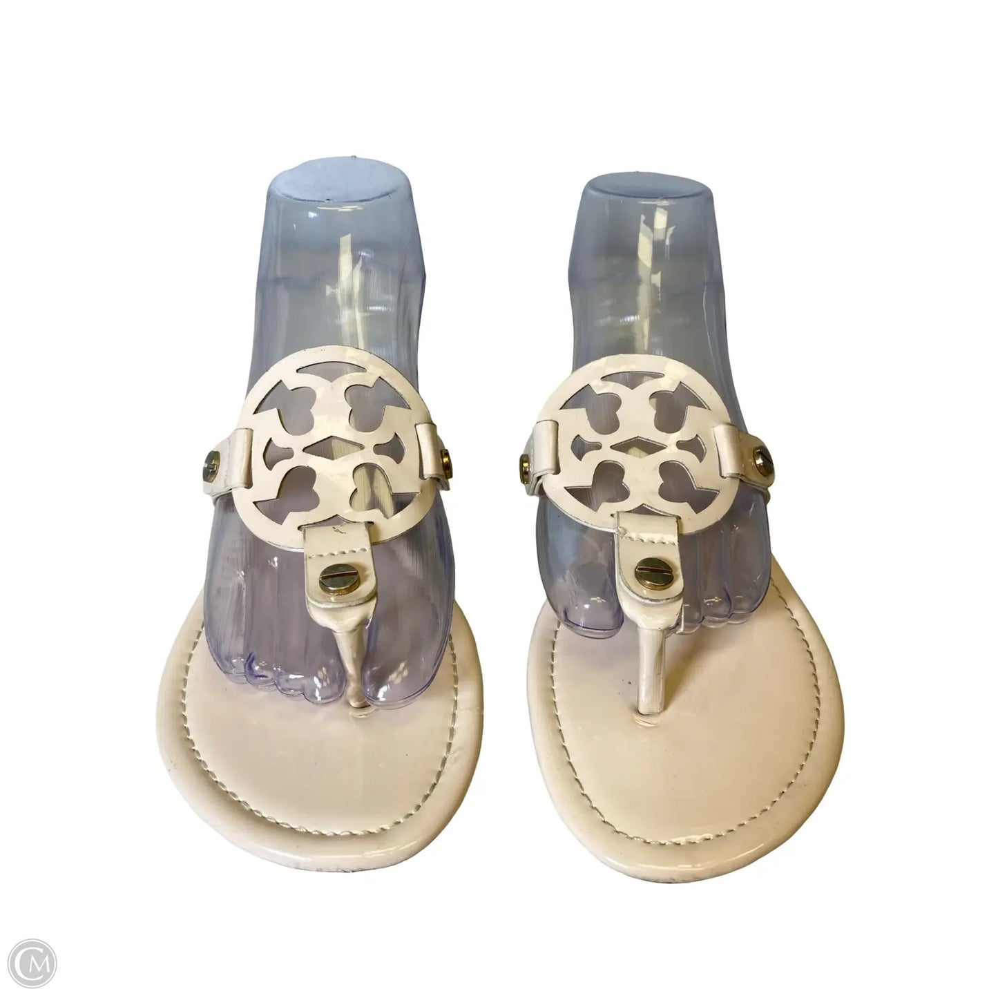 Sandals Designer By Tory Burch In Cream, Size: 6