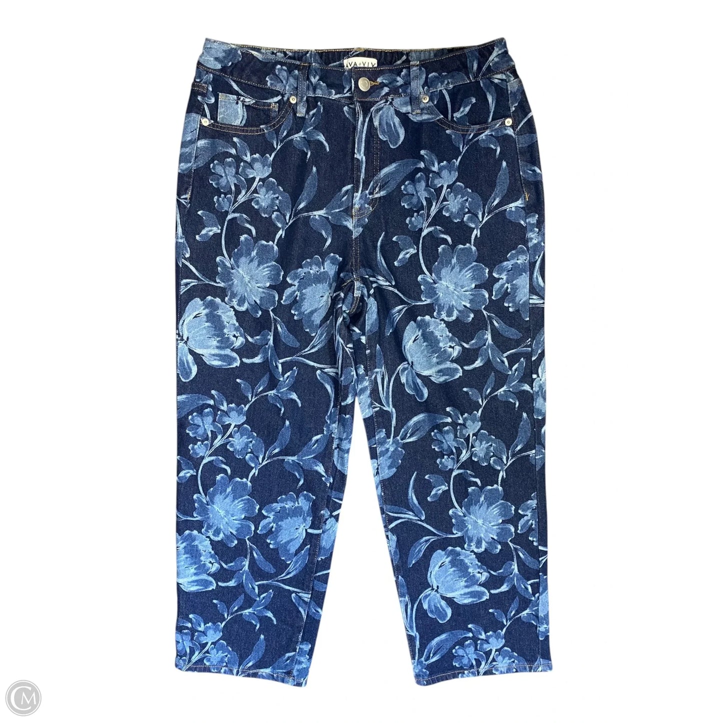 Jeans Straight By Ava & Viv In Blue, Size: 16