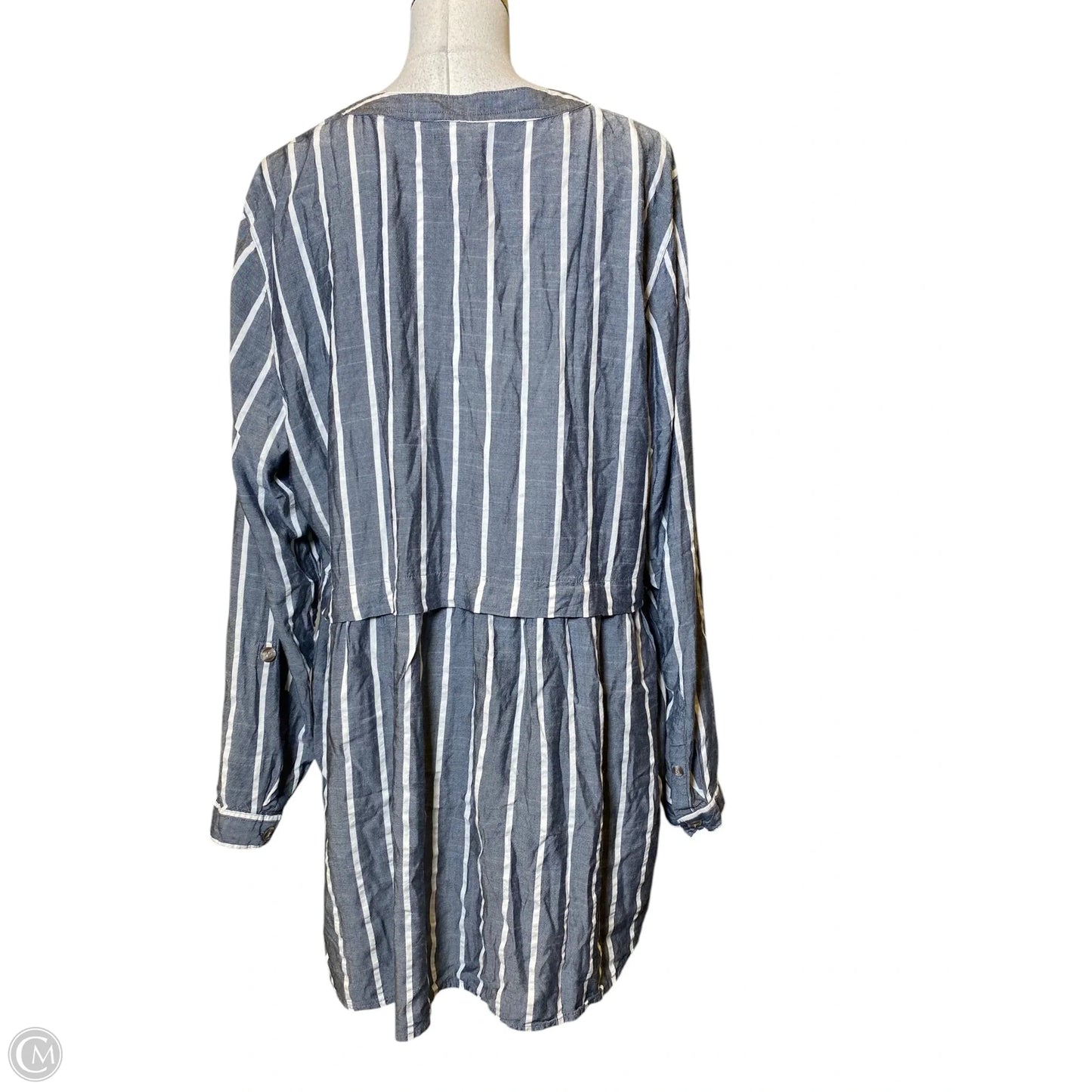 Top Long Sleeve By John Mark In Striped Pattern, Size: Xl