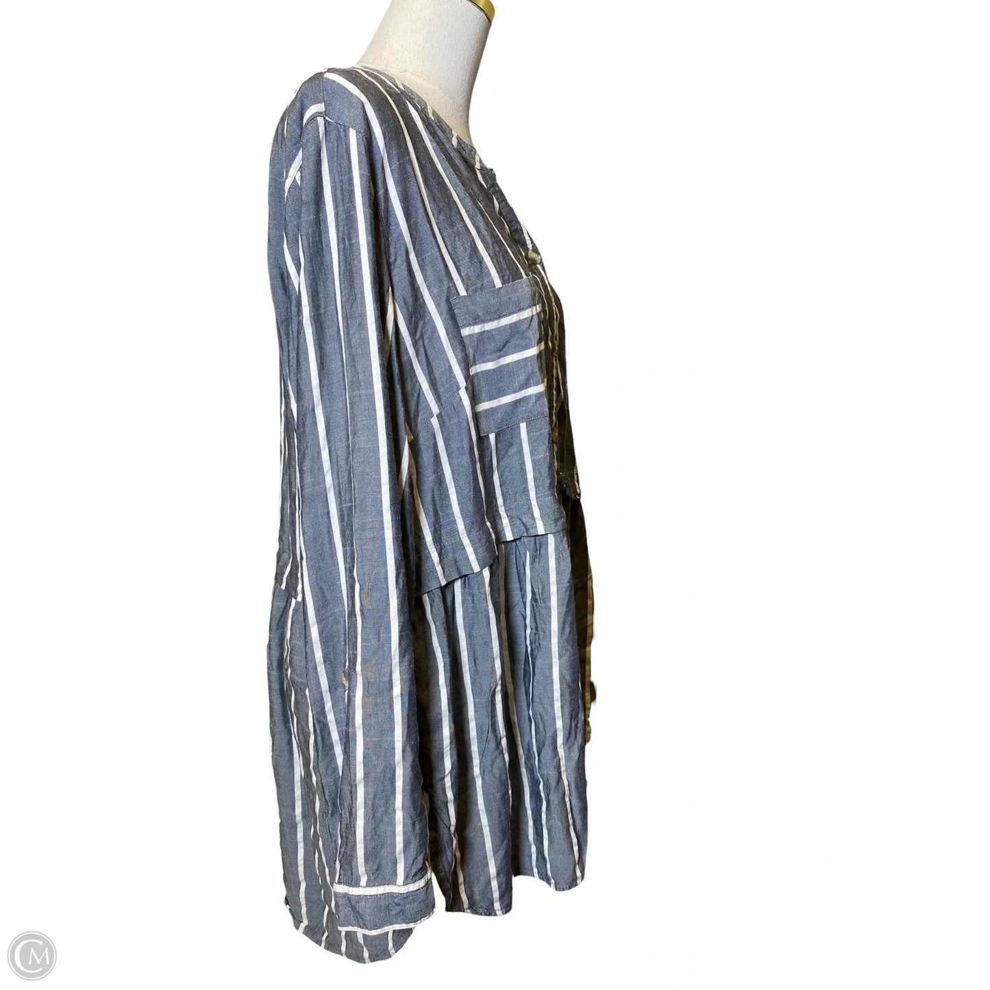 Top Long Sleeve By John Mark In Striped Pattern, Size: Xl