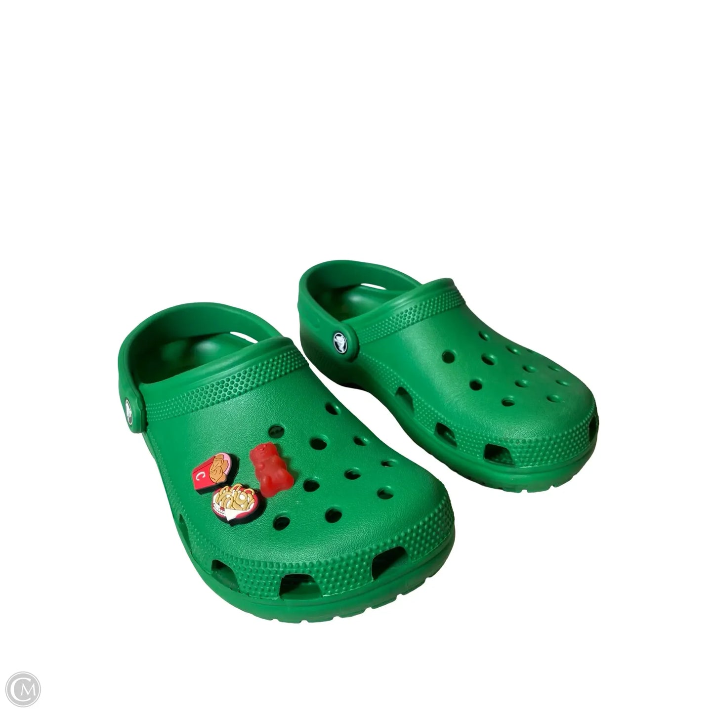 Shoes Flats By Crocs In Green, Size: 7