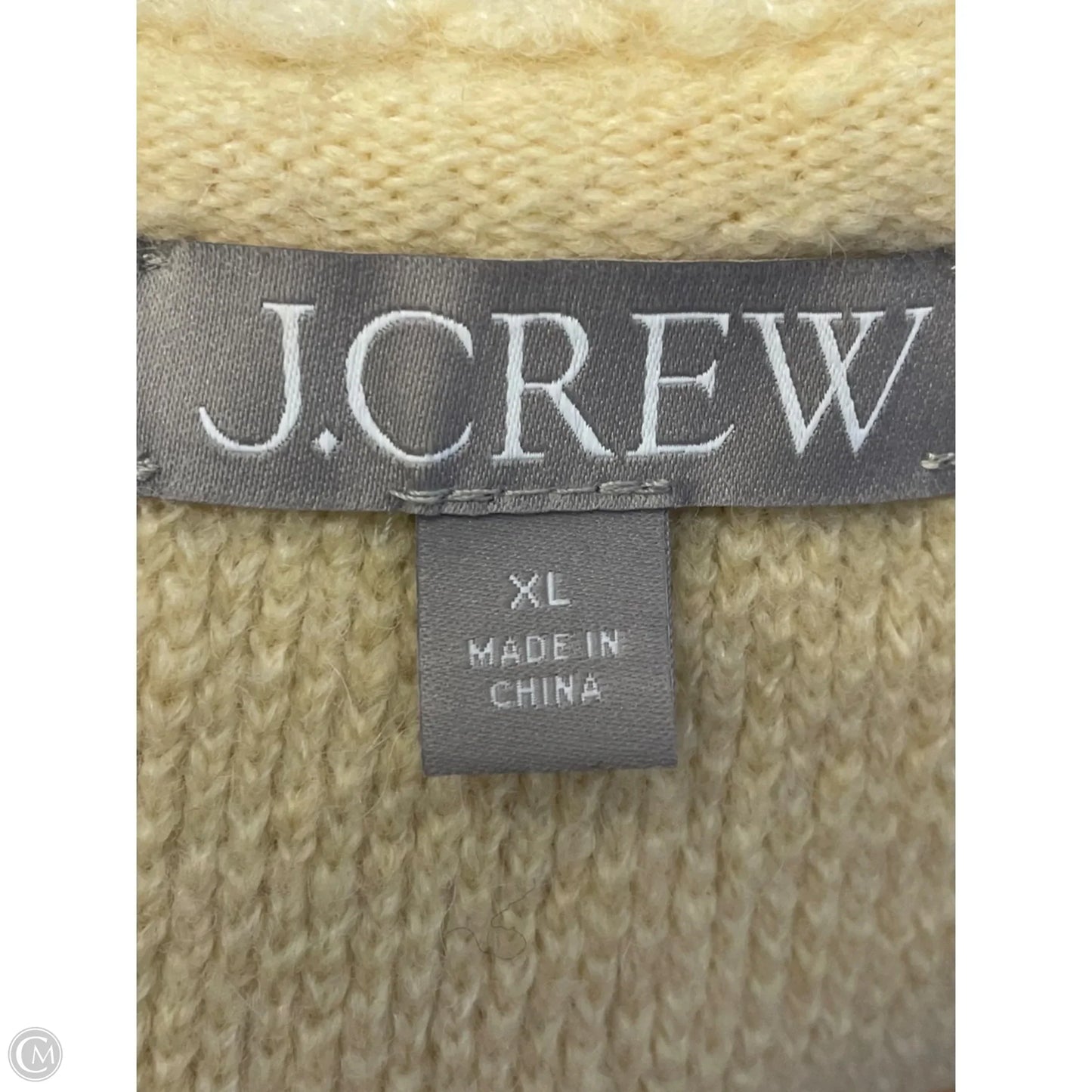 Sweater Cardigan By J. Crew In Cream, Size: Xl