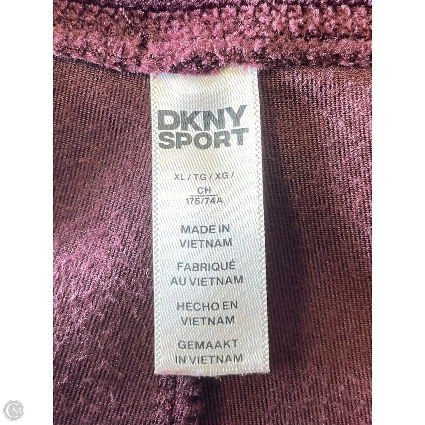 Pants Lounge By Dkny In Maroon, Size: Xl
