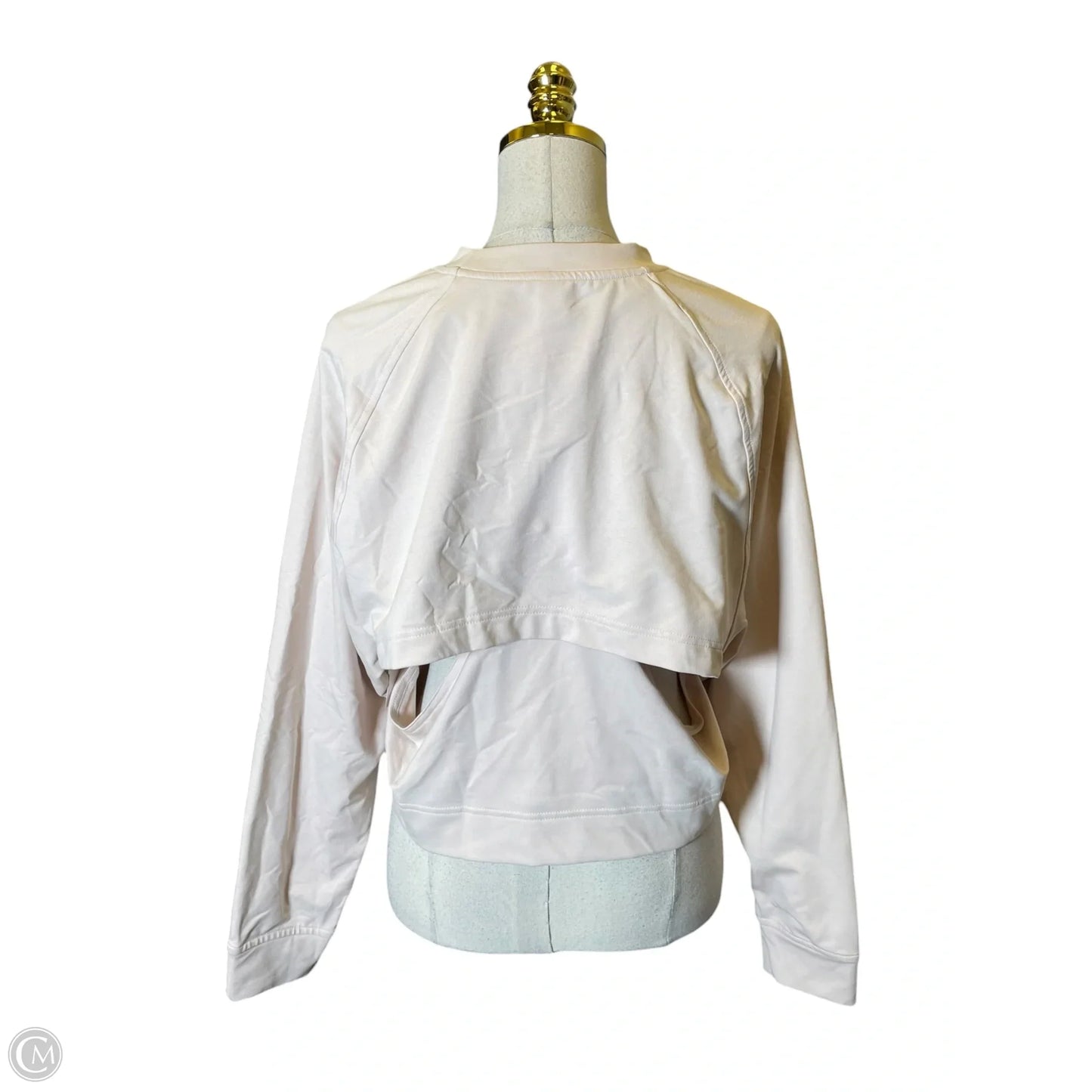 Top Long Sleeve By Adidas In Beige, Size: M