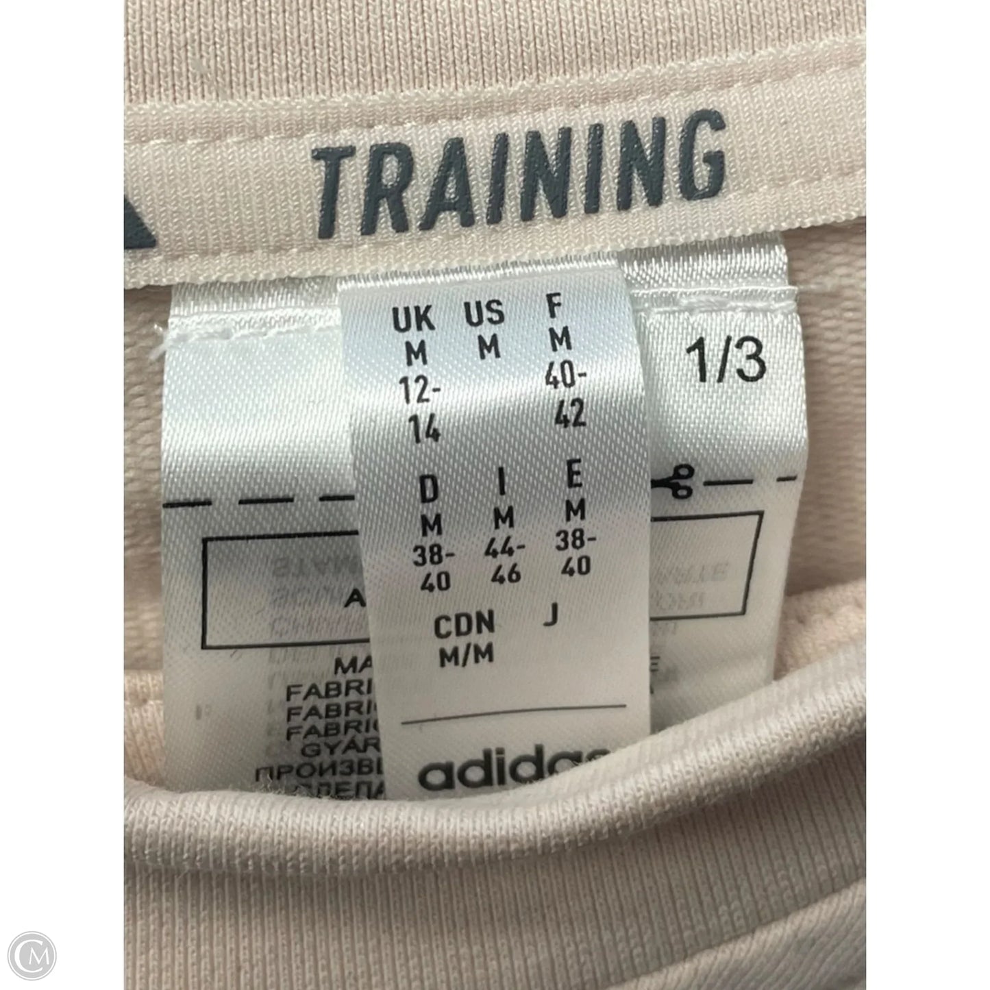 Top Long Sleeve By Adidas In Beige, Size: M