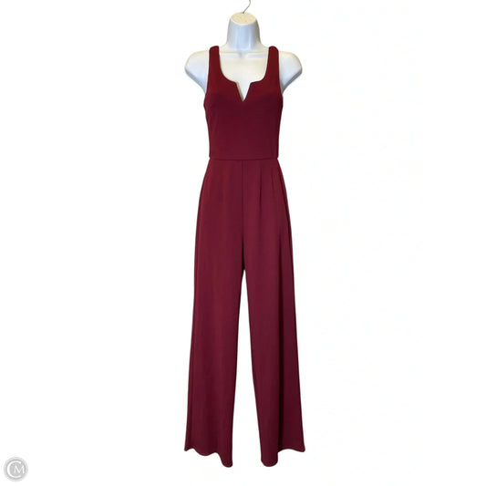 Jumpsuit By Trixxi In Maroon, Size: Xs