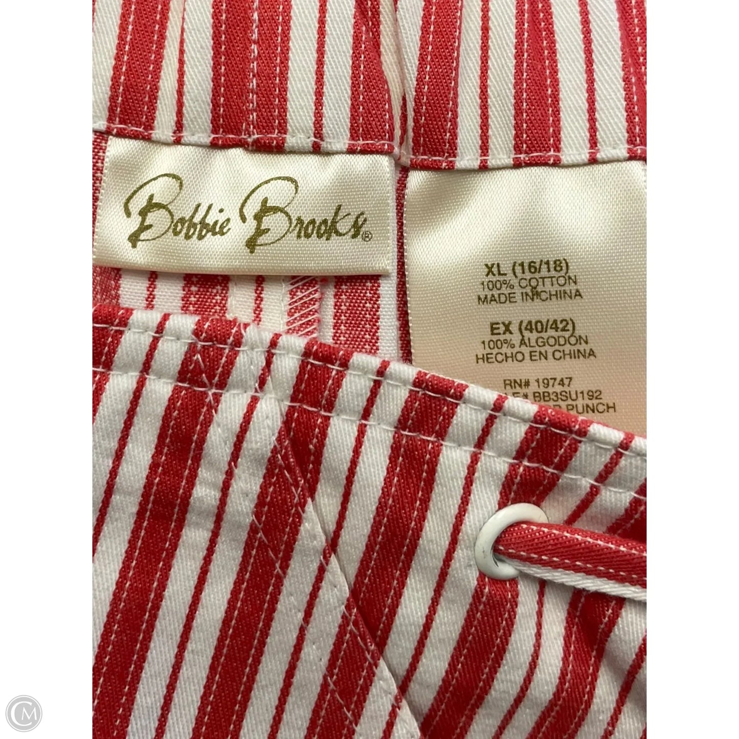 Skort By Bobbie Brooks In Striped Pattern, Size: Xl