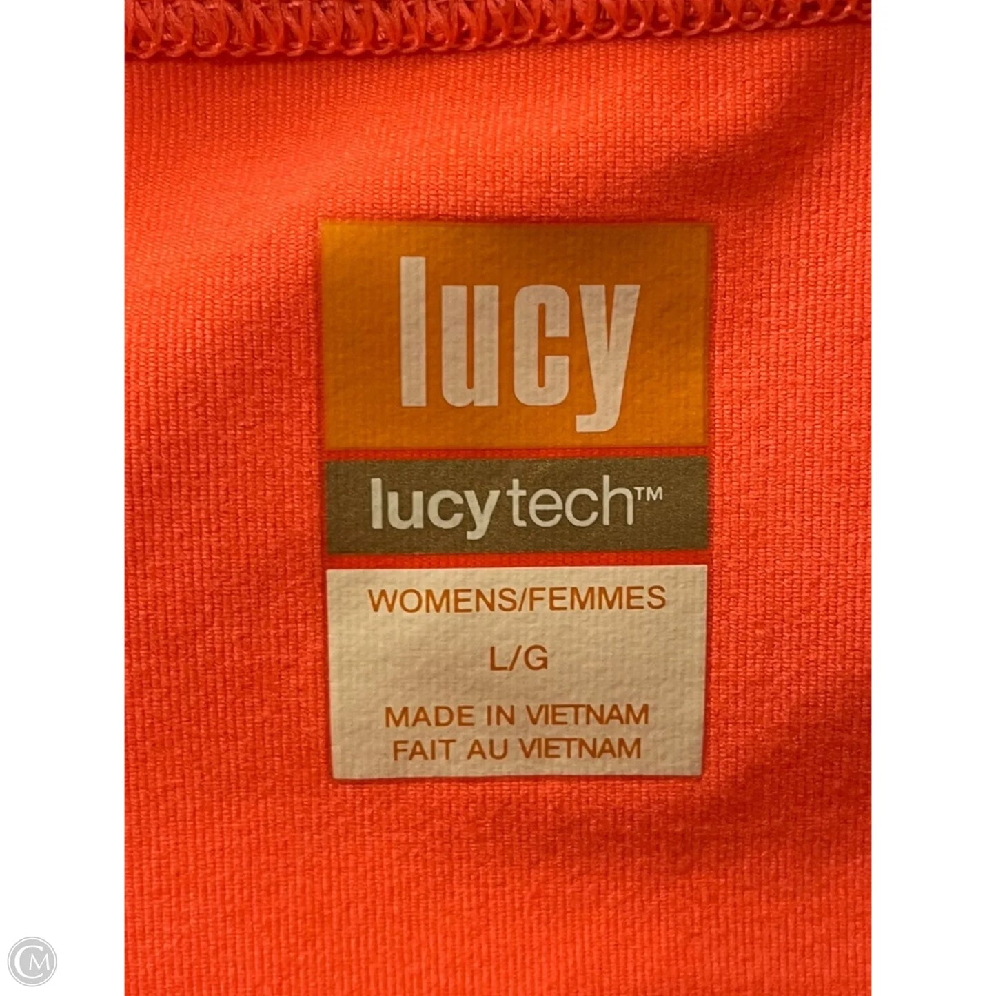Athletic Top Long Sleeve Collar By Lucy In Pink, Size: L
