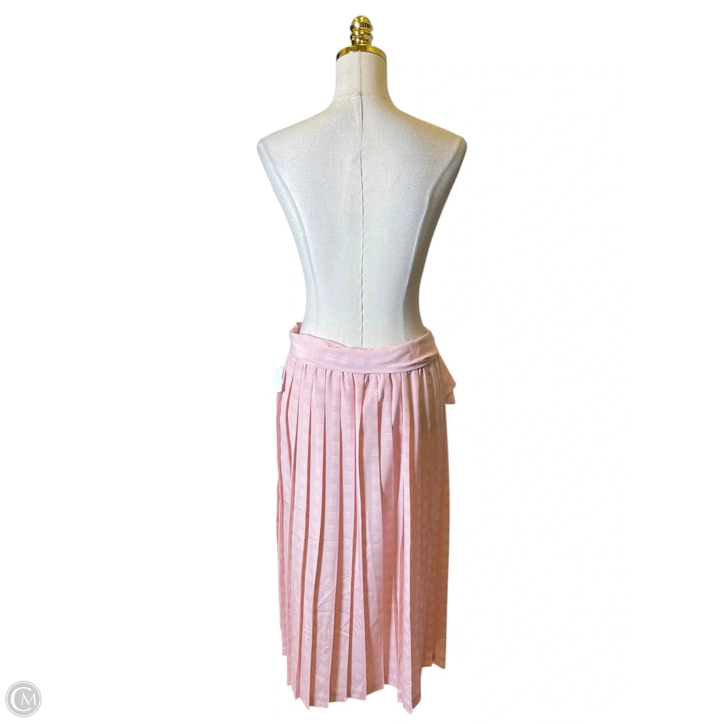 Skirt Maxi By Leslie Fay In Pink & White, Size: L