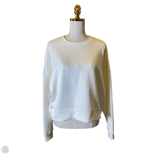 Sweatshirt Crewneck By Scoop In White, Size: L