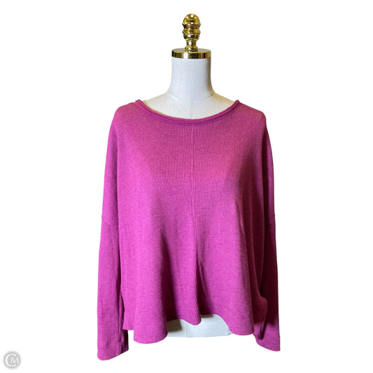 Top Long Sleeve By Anthropologie In Pink, Size: S