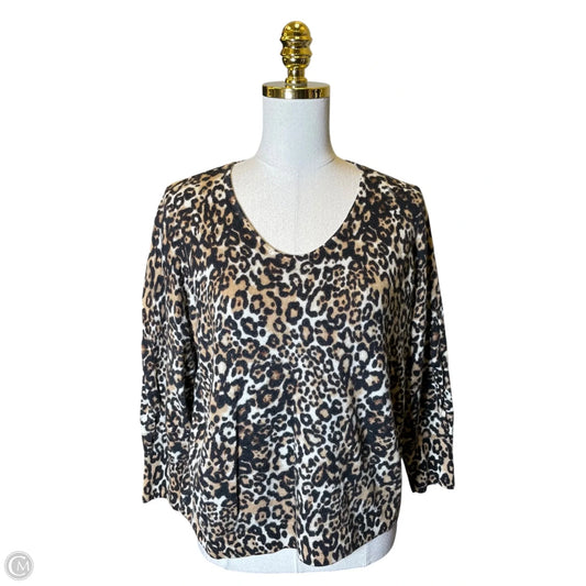 Top Long Sleeve By Talbots In Animal Print, Size: 2x