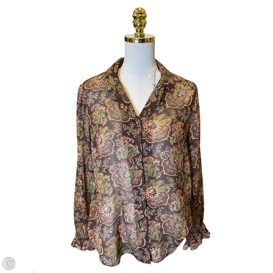 Top Long Sleeve By Truth In Multi-colored, Size: L