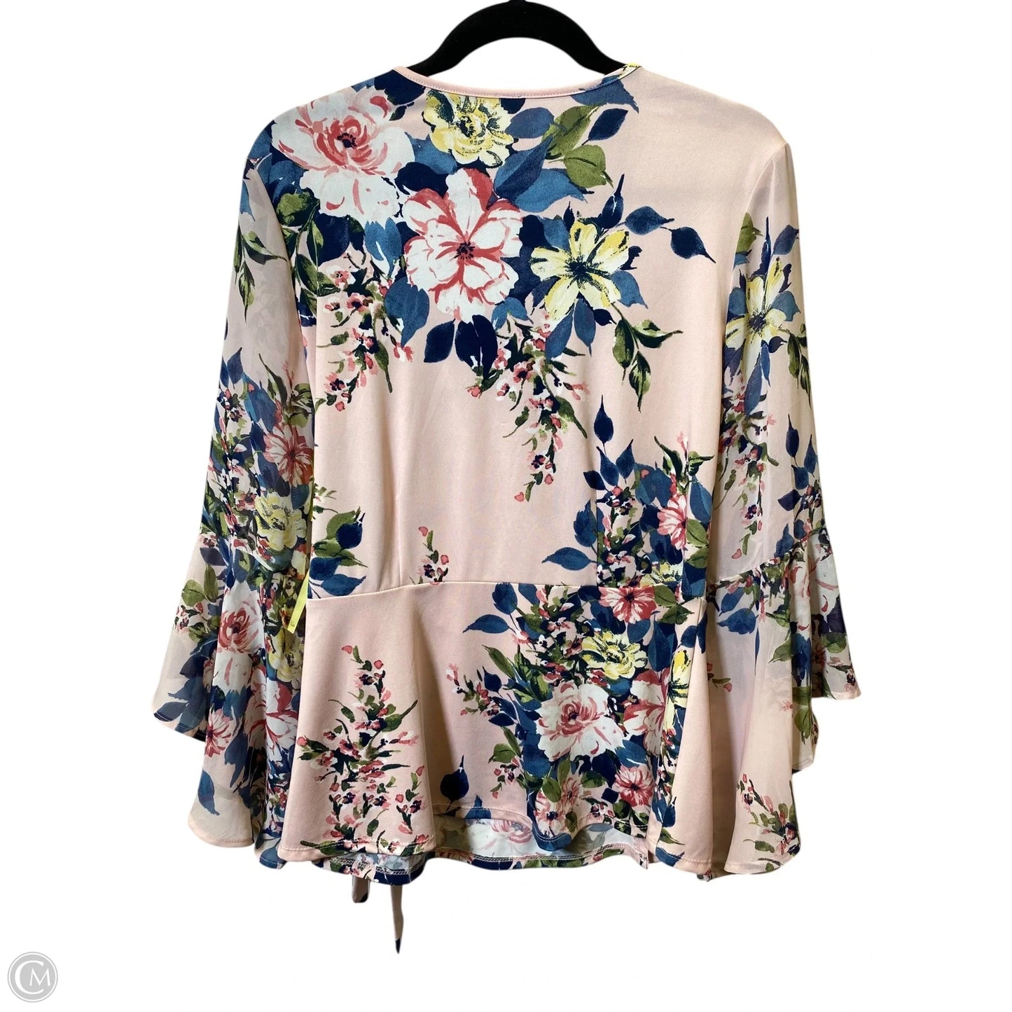 Top Long Sleeve By Perseption Concept In Floral Print, Size: M