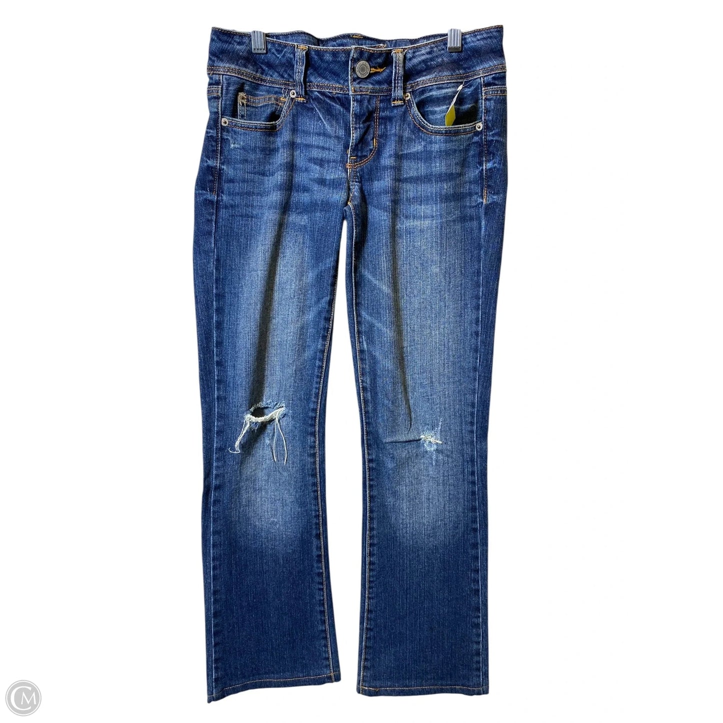 Jeans Flared By American Eagle In Blue Denim, Size: 4