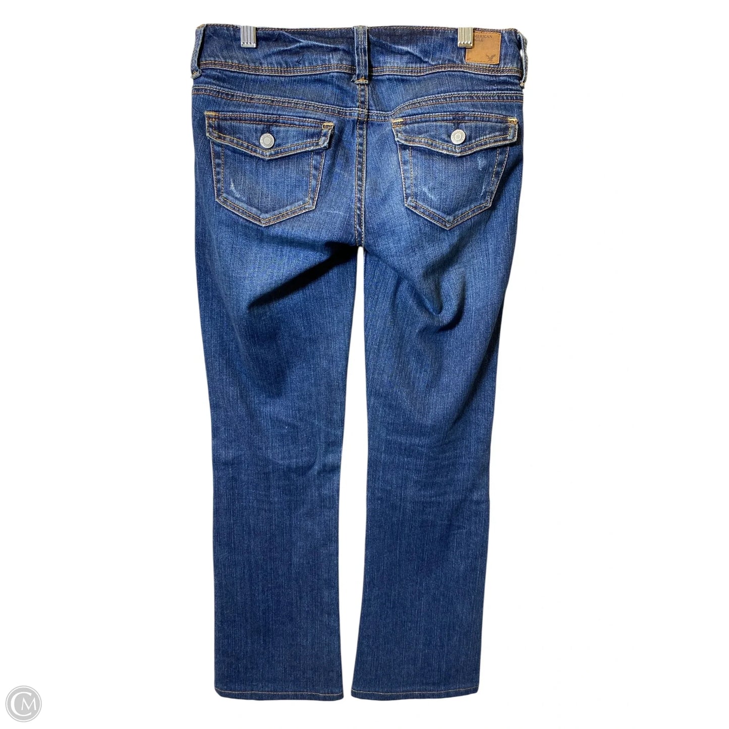 Jeans Flared By American Eagle In Blue Denim, Size: 4