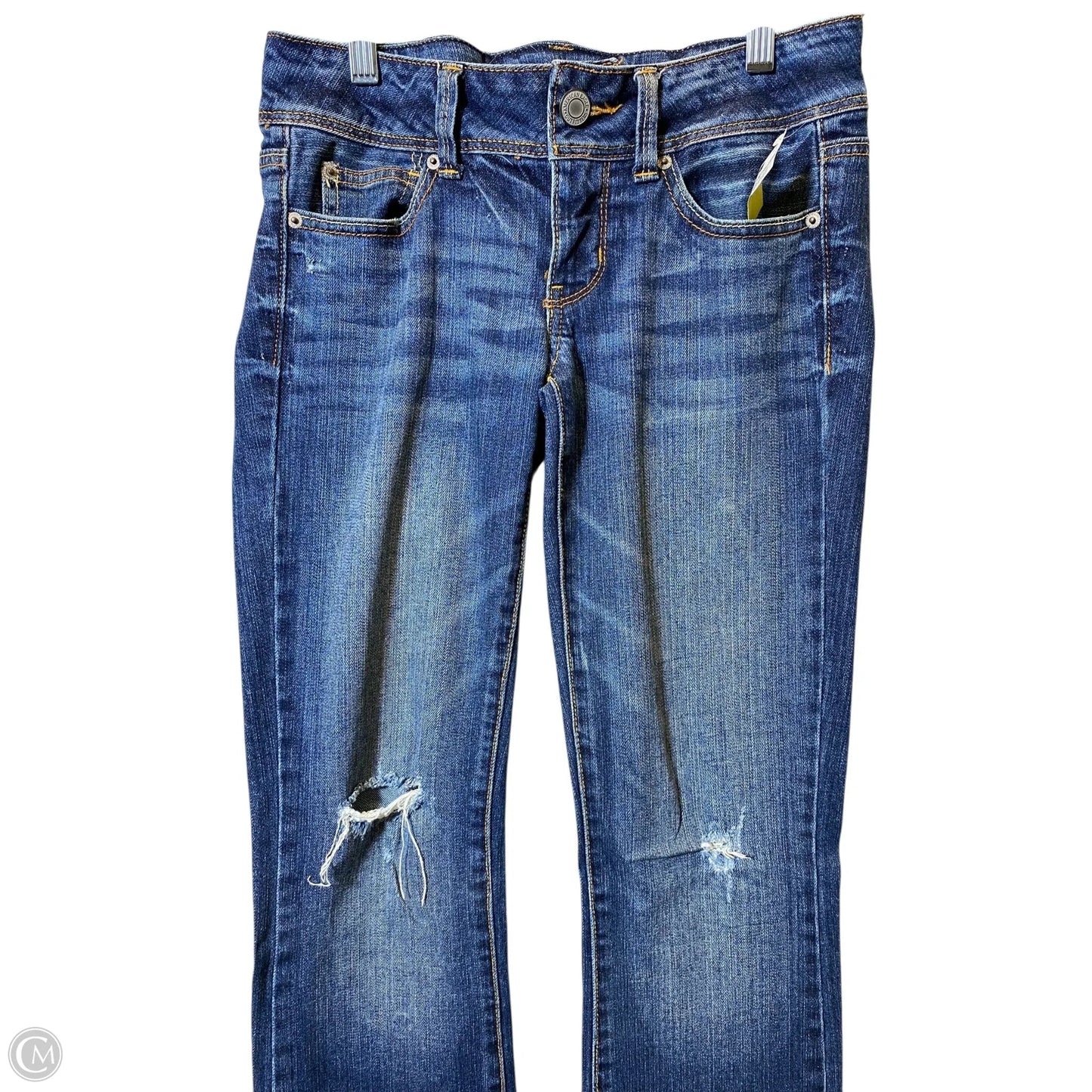 Jeans Flared By American Eagle In Blue Denim, Size: 4