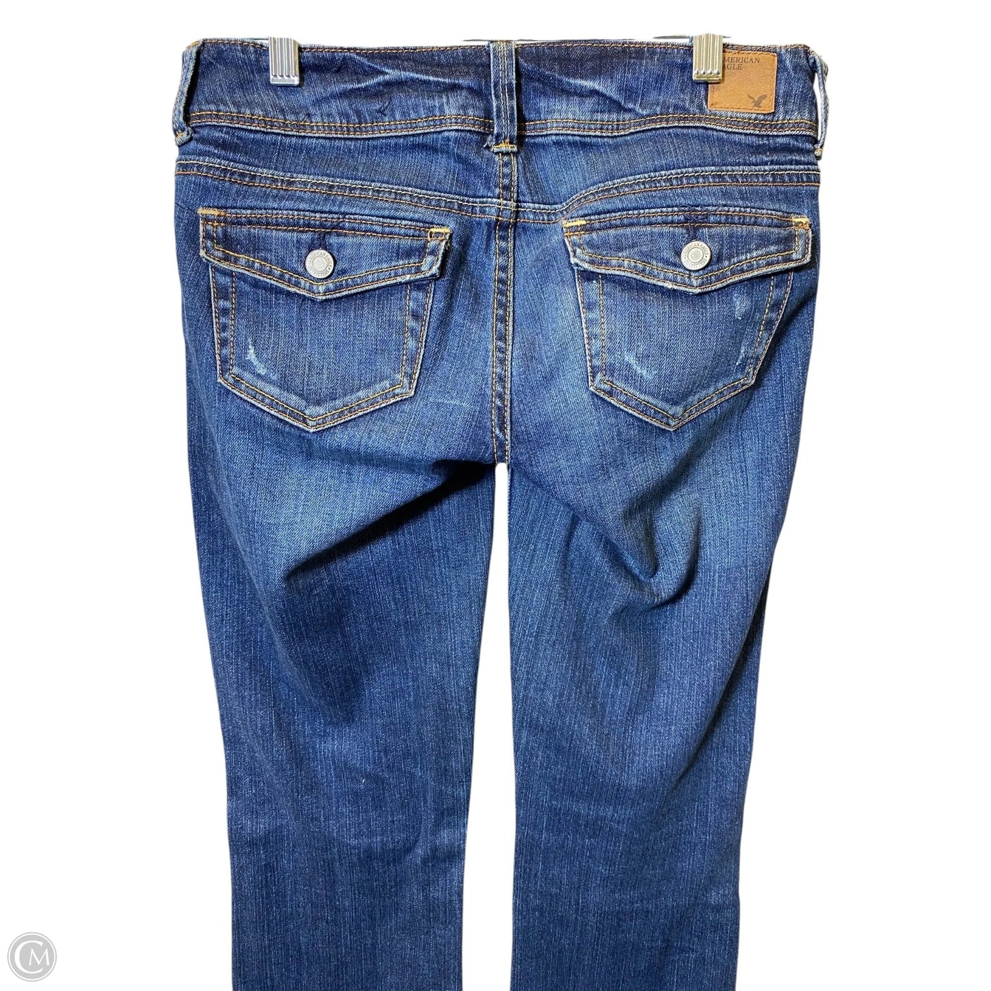 Jeans Flared By American Eagle In Blue Denim, Size: 4