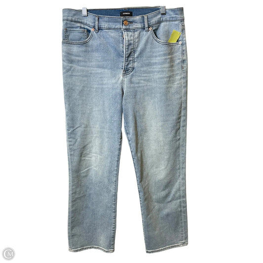 Jeans Straight By Express In Blue Denim, Size: 12