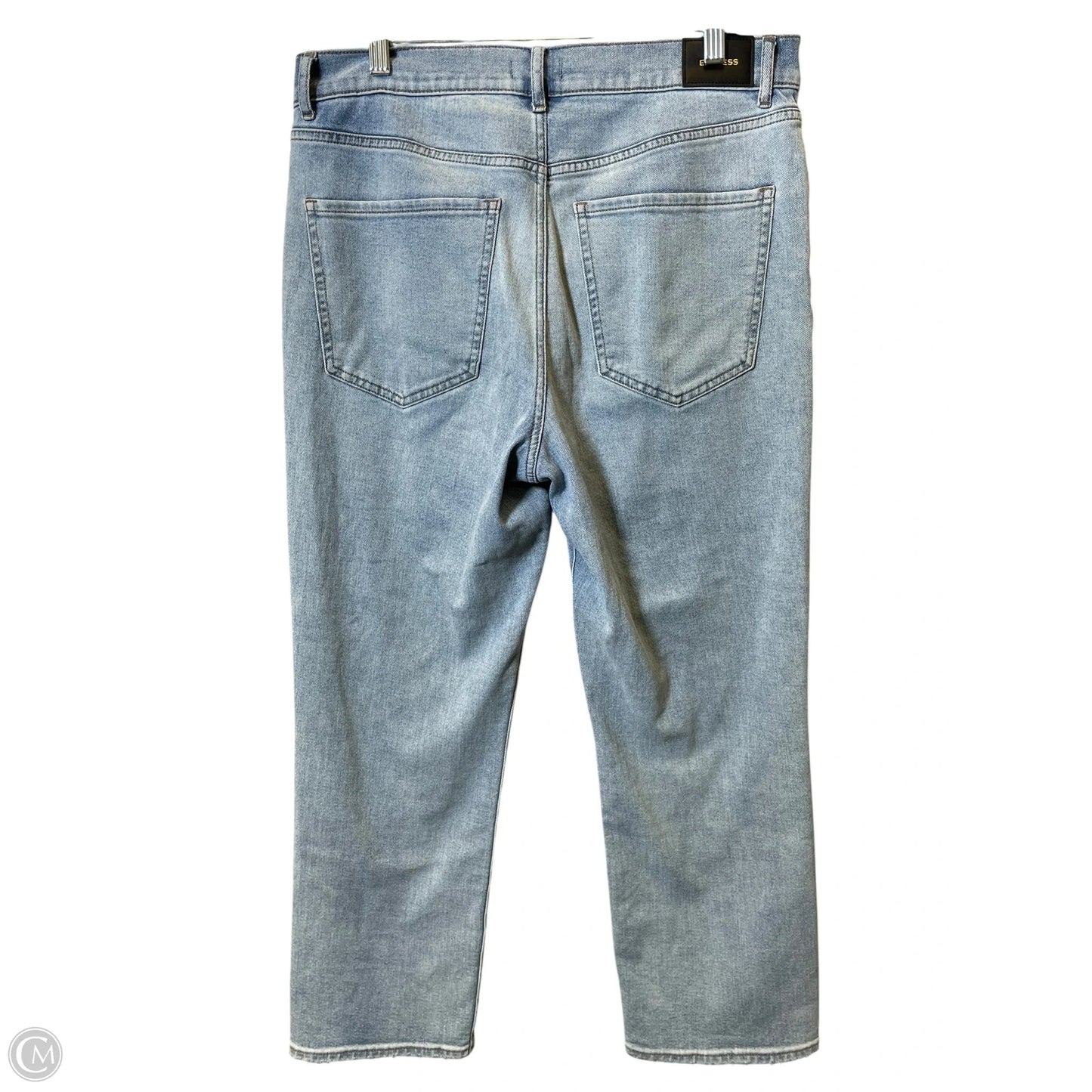 Jeans Straight By Express In Blue Denim, Size: 12