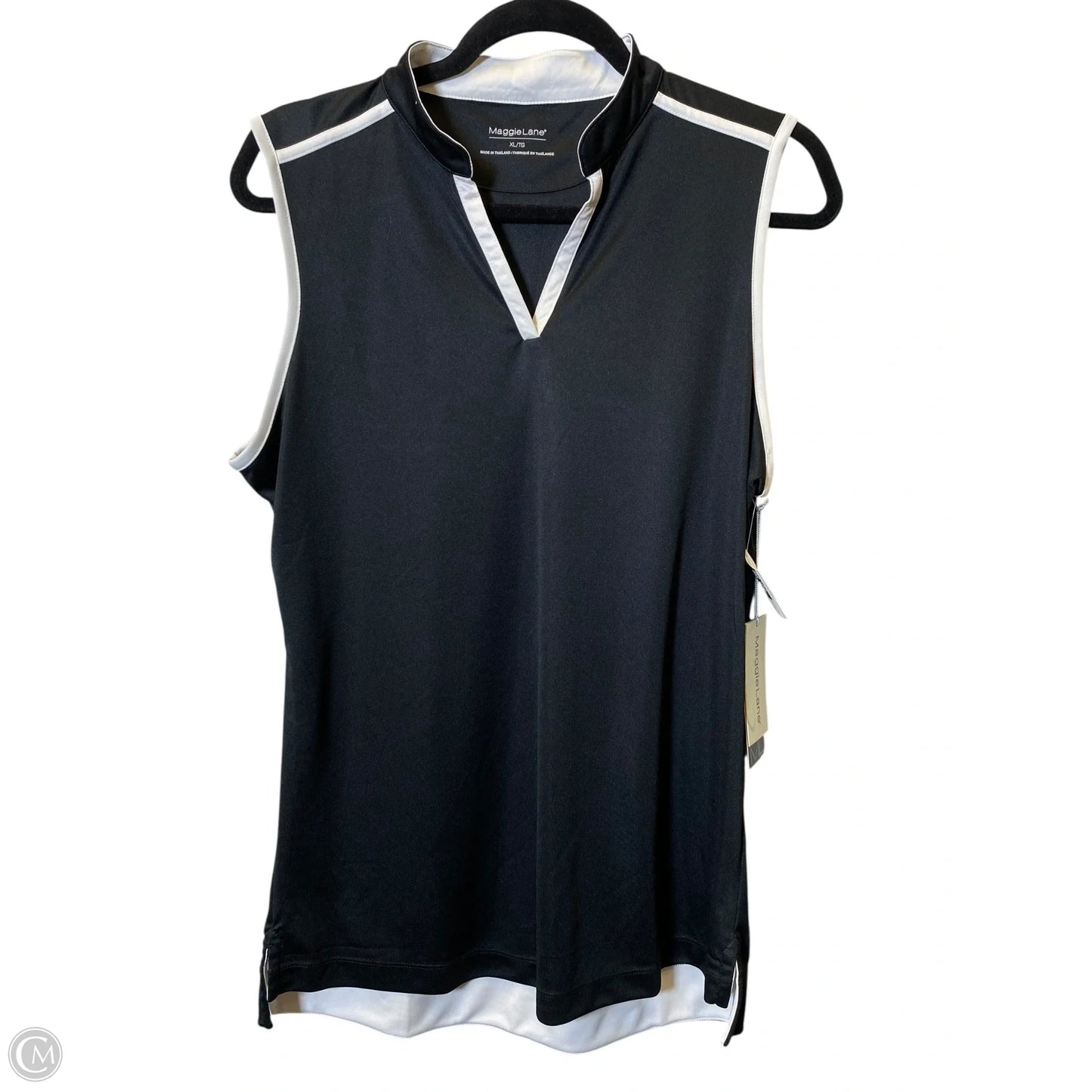 Athletic Tank Top By Clothes Mentor In Black & White, Size: Xl