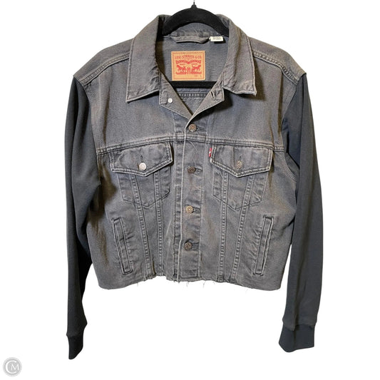 Jacket Denim By Levis In Black, Size: L