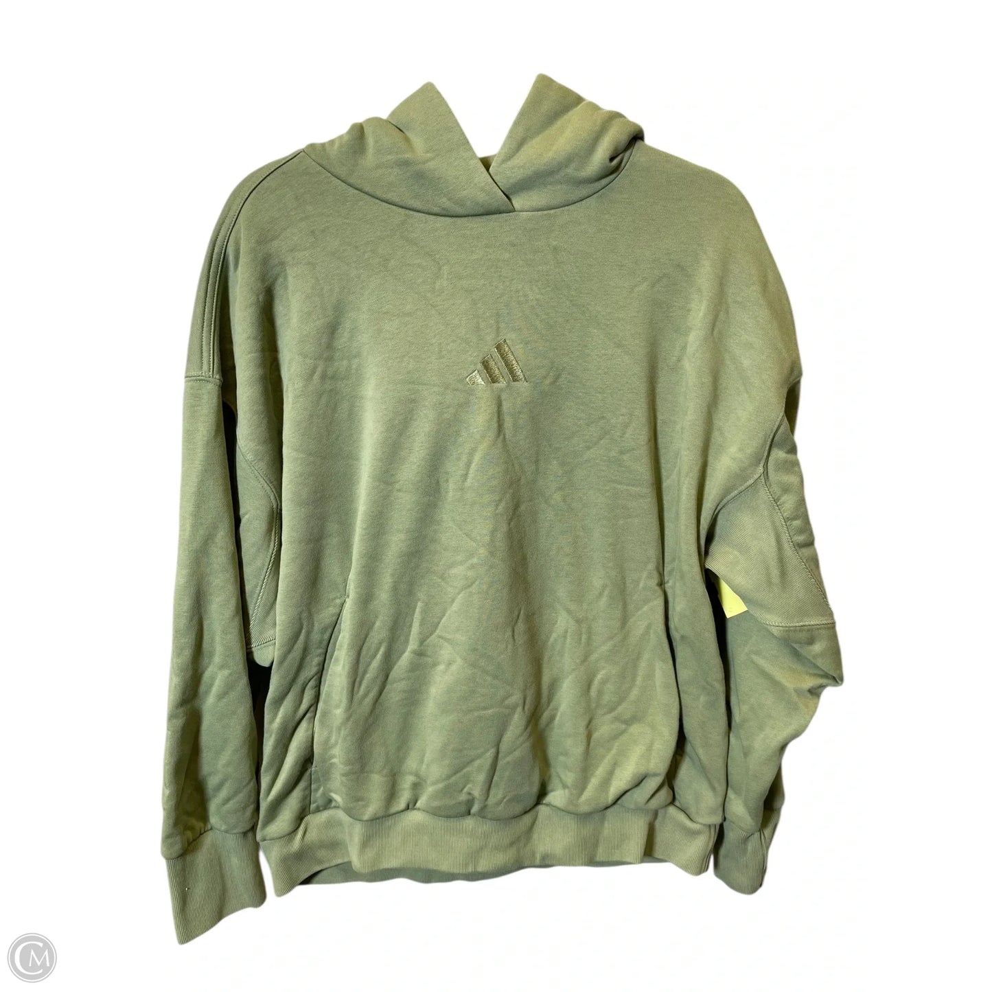 Sweatshirt Hoodie By Adidas In Green, Size: L